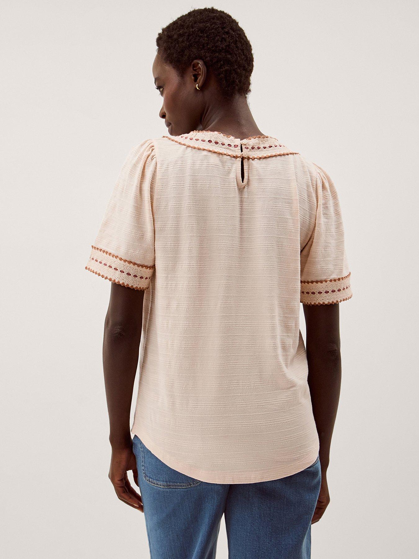 Image 2 of 5 of Monsoon Tina Trim Jersey Tshirt