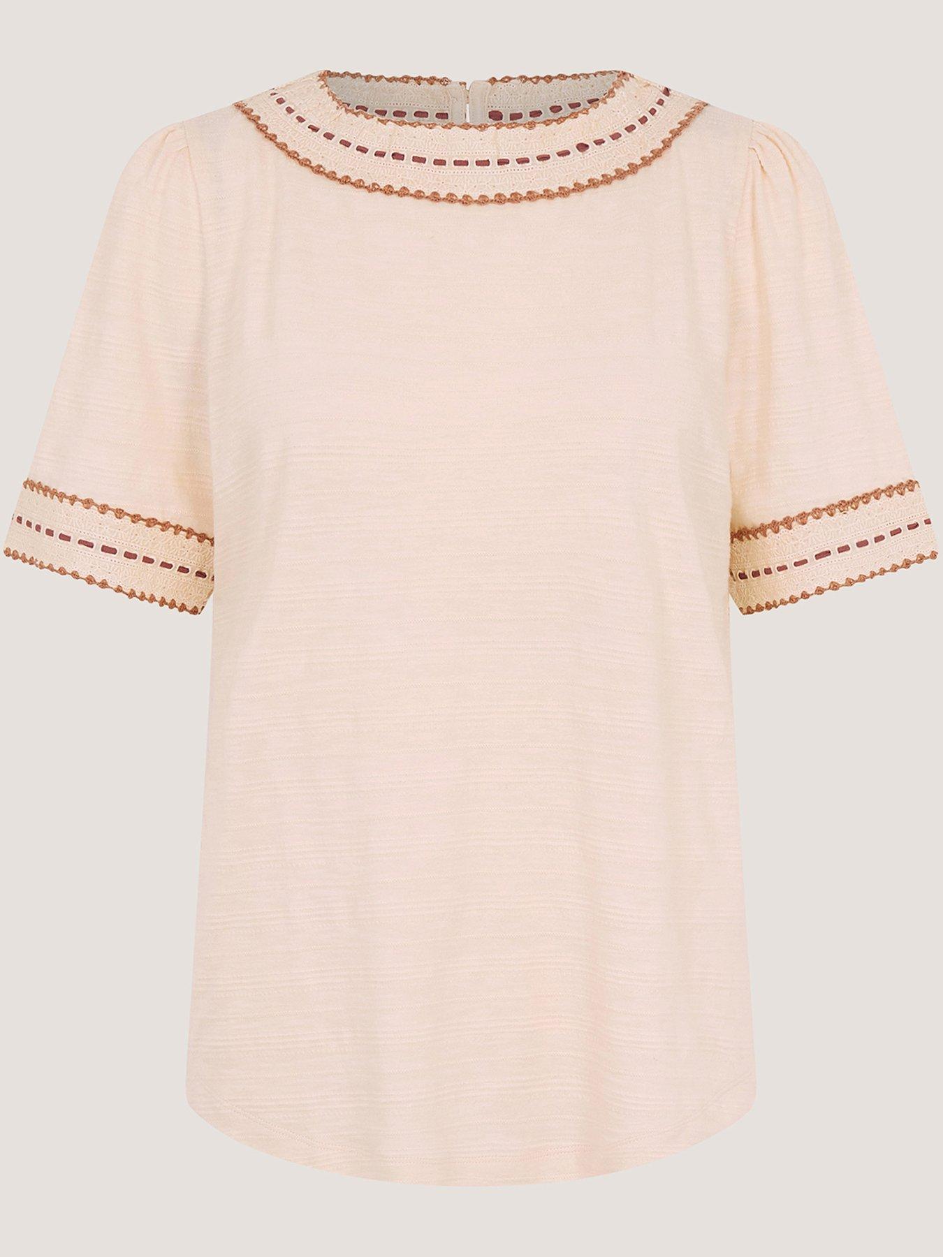 Image 5 of 5 of Monsoon Tina Trim Jersey Tshirt