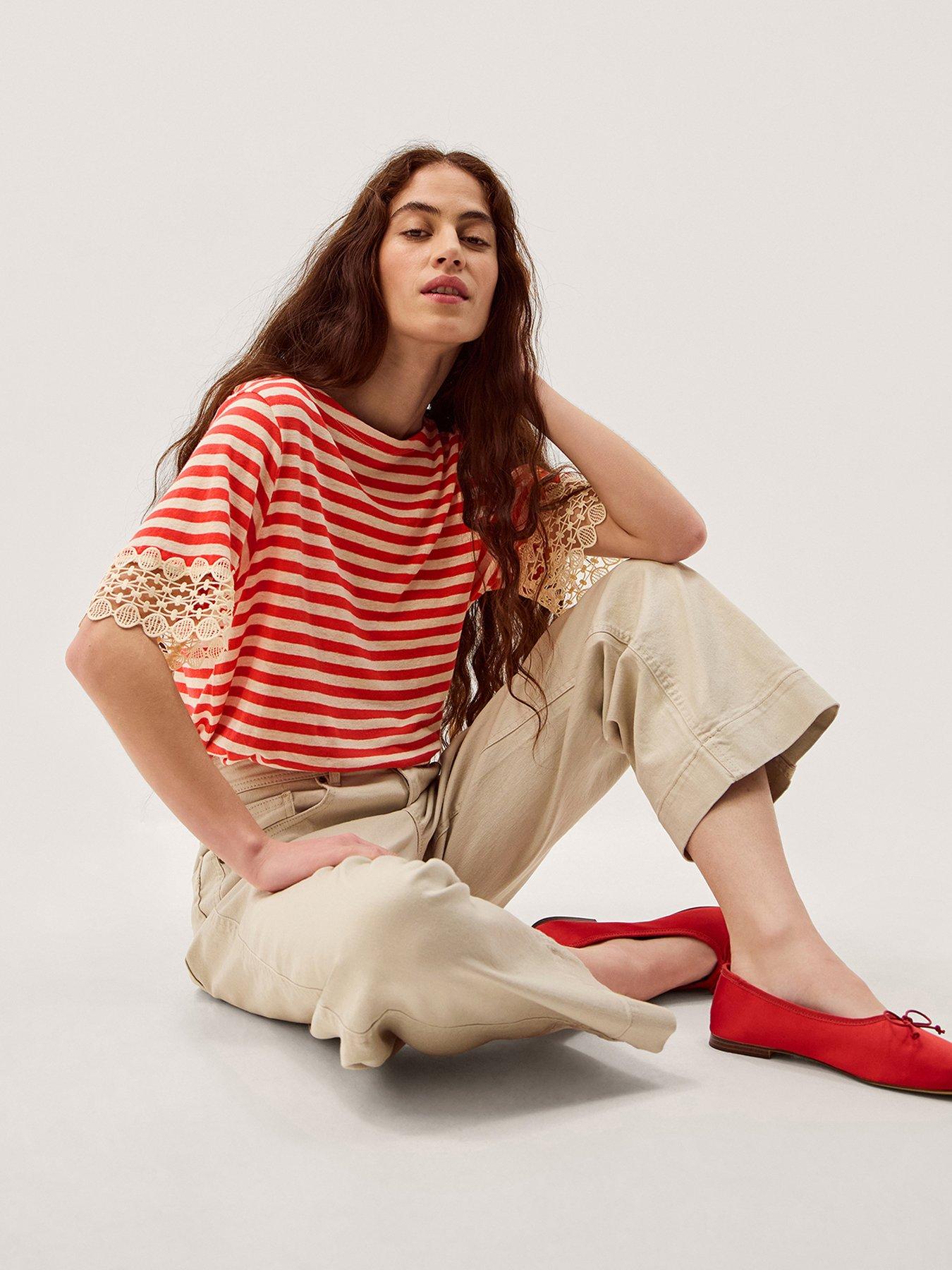 Image 3 of 5 of Monsoon Sasha Stripe T Shirt