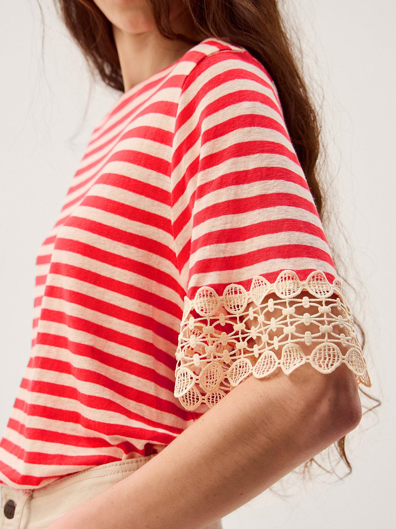 Image 4 of 5 of Monsoon Sasha Stripe T Shirt