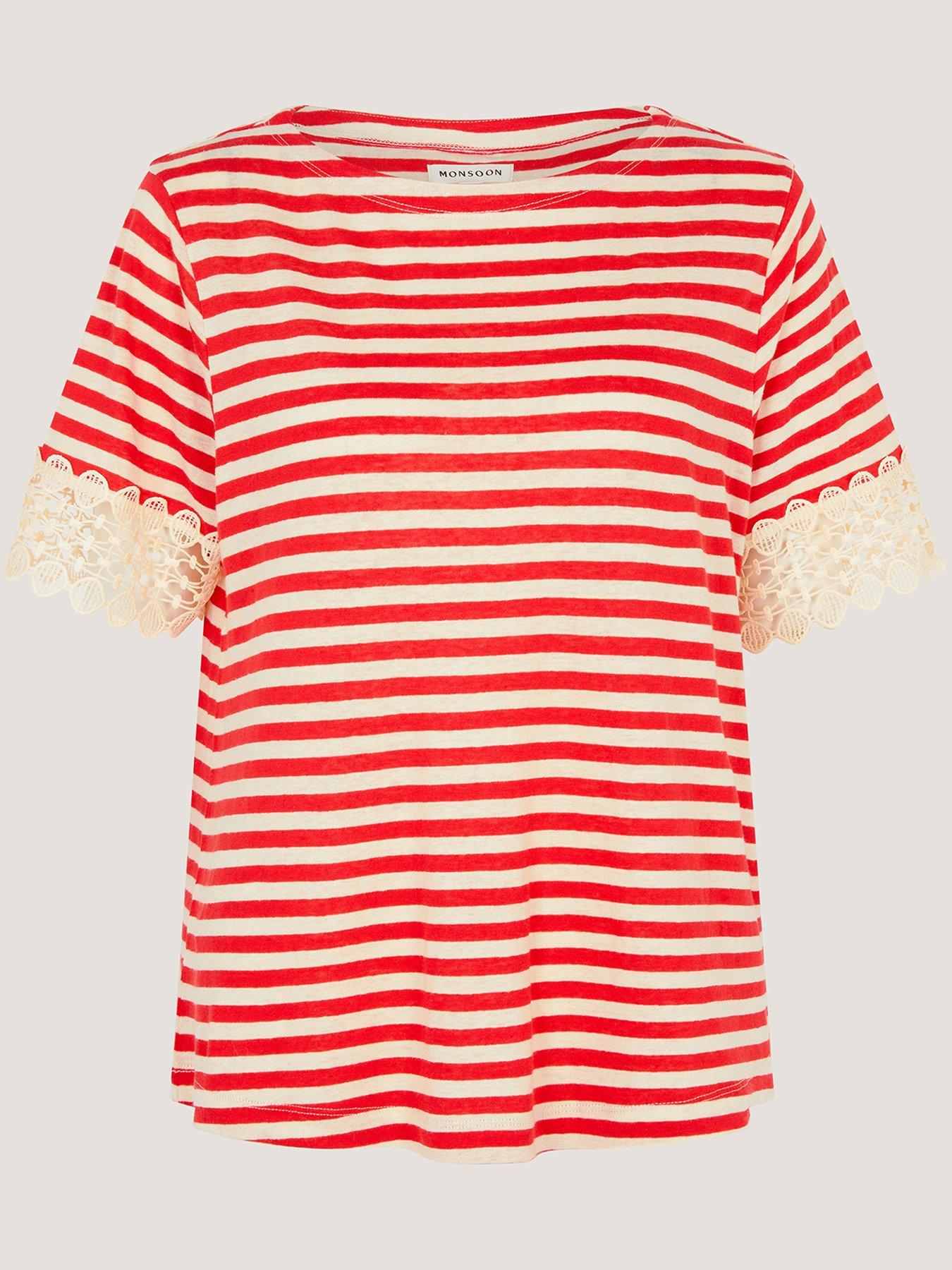 Image 5 of 5 of Monsoon Sasha Stripe T Shirt