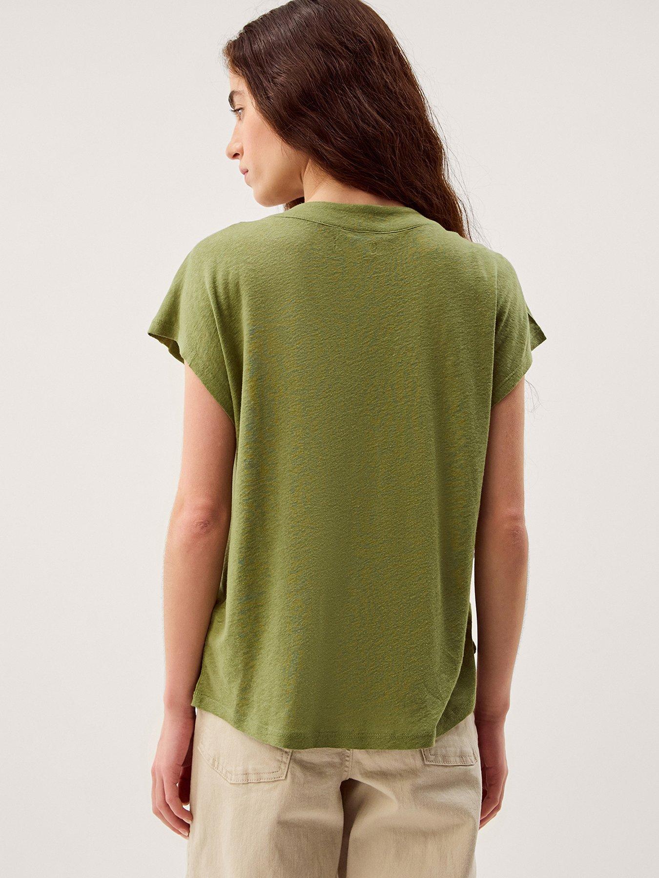 Image 2 of 5 of Monsoon Lucy Linen T Shirt