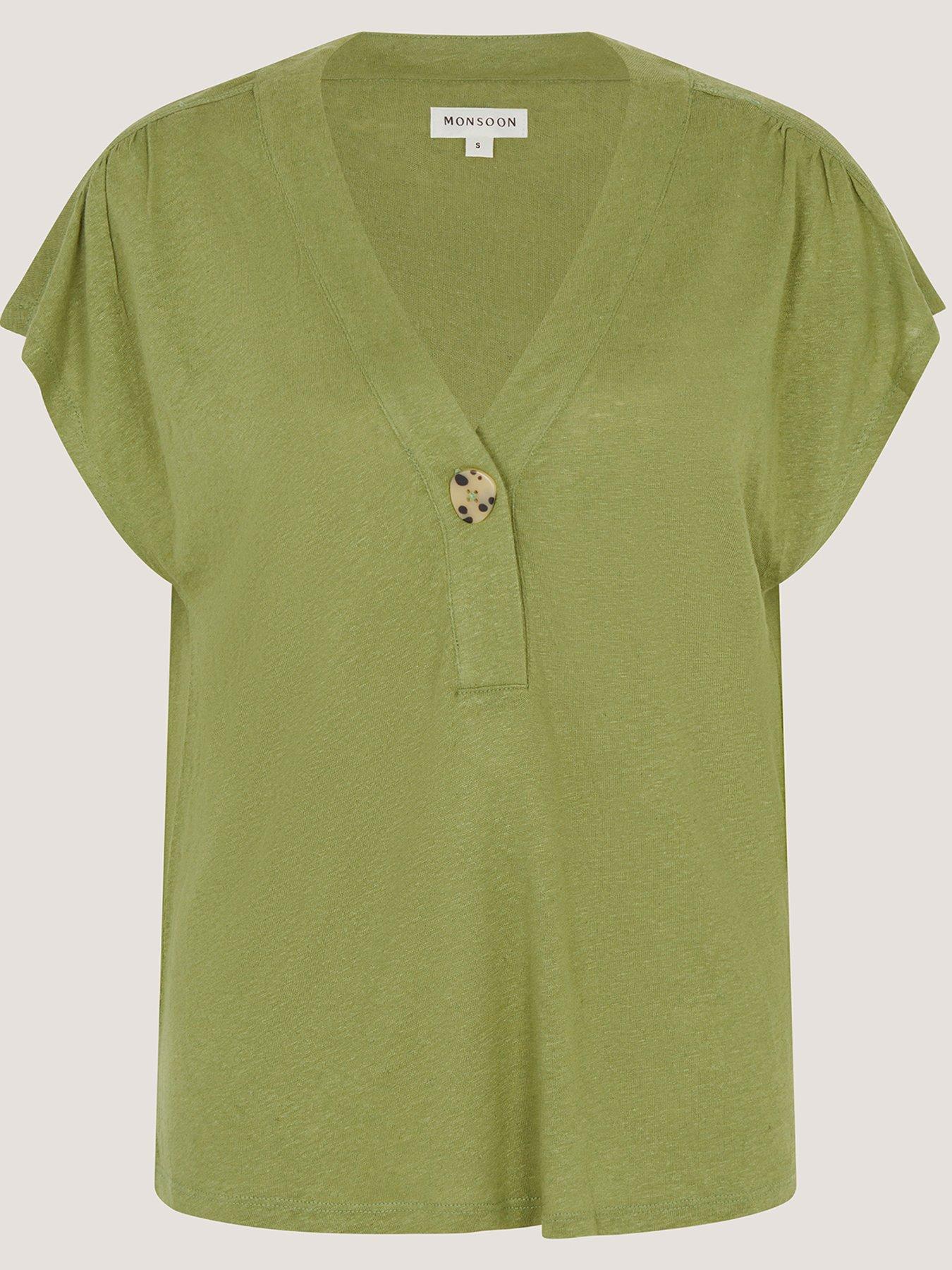 Image 5 of 5 of Monsoon Lucy Linen T Shirt