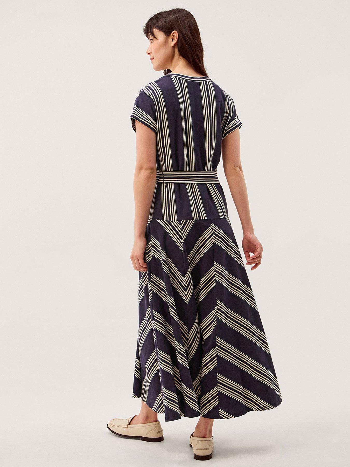 Image 2 of 5 of Monsoon Shilta Stripe Jersey Maxi