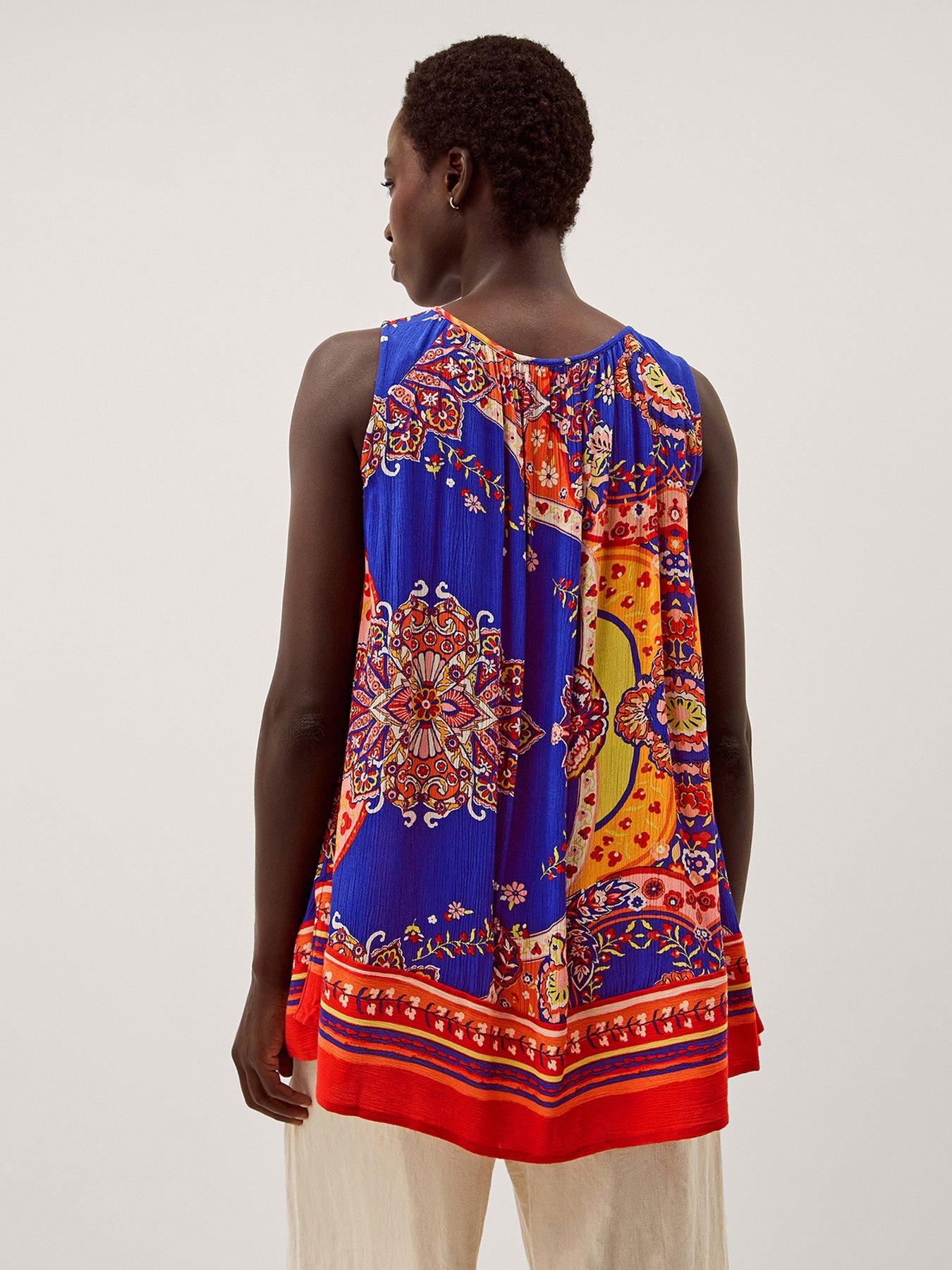 Image 2 of 6 of Monsoon Padma Print Top