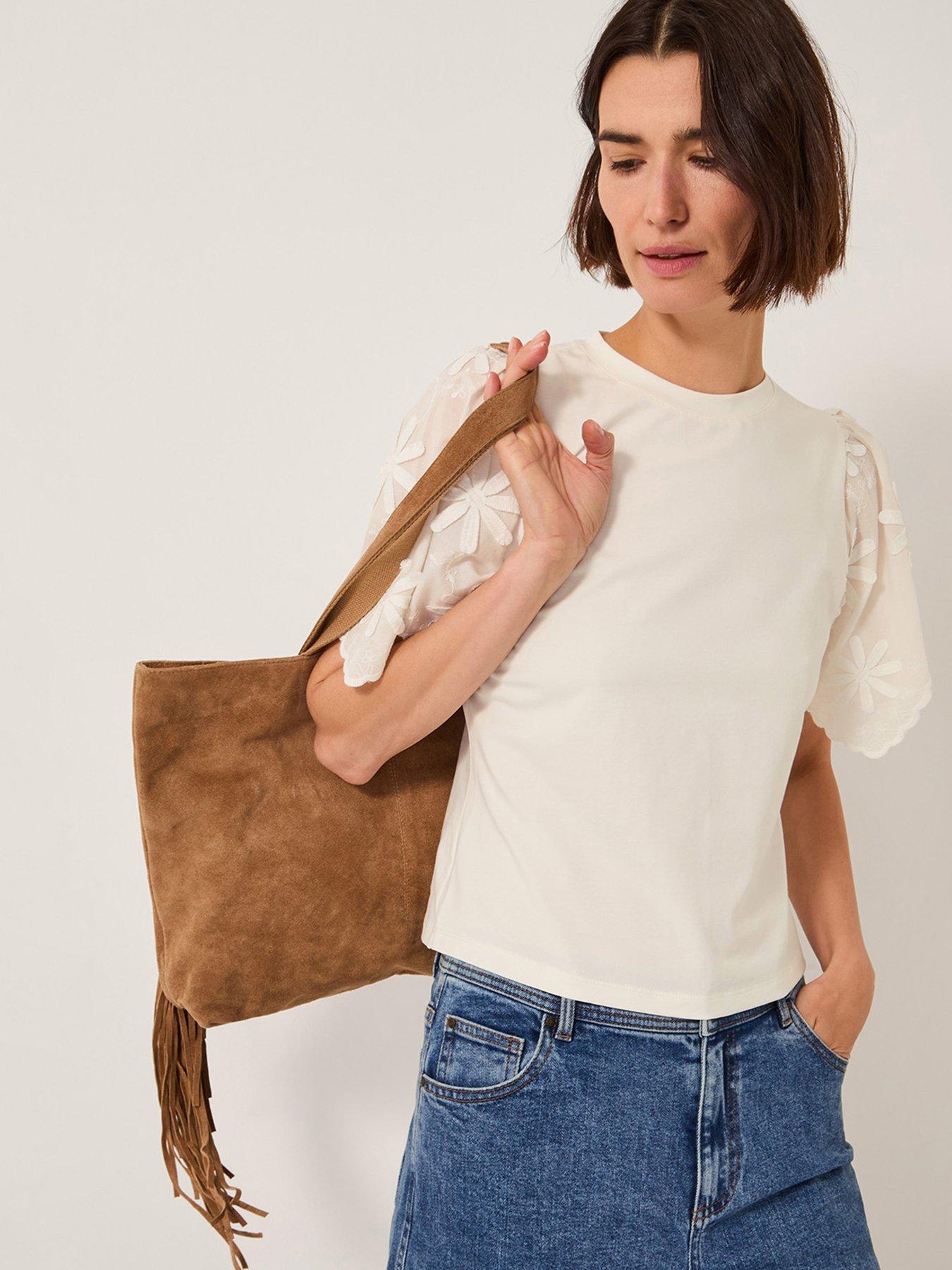 Image 1 of 5 of Monsoon Mel Mix Fabric T-shirt