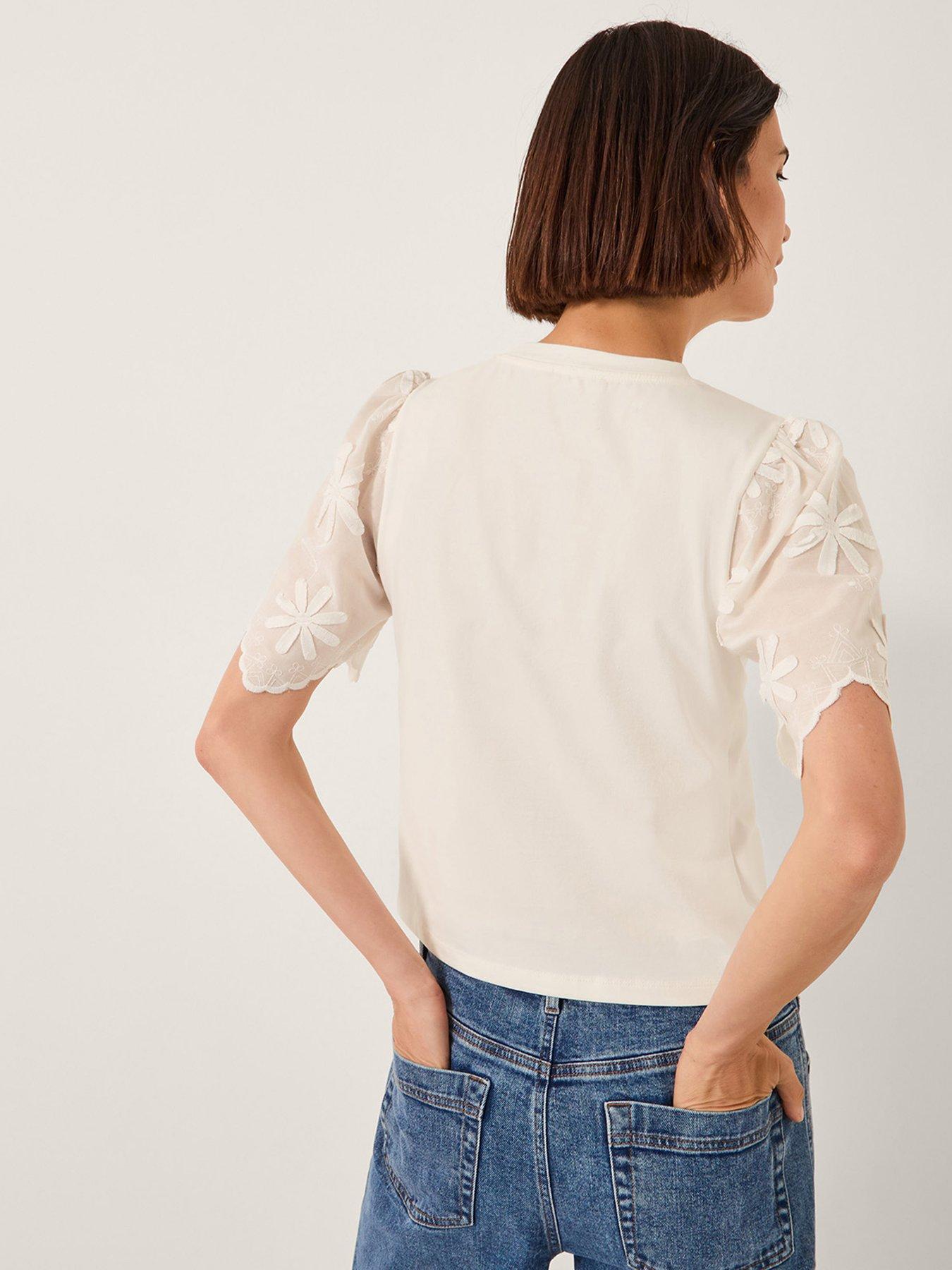 Image 2 of 5 of Monsoon Mel Mix Fabric T-shirt