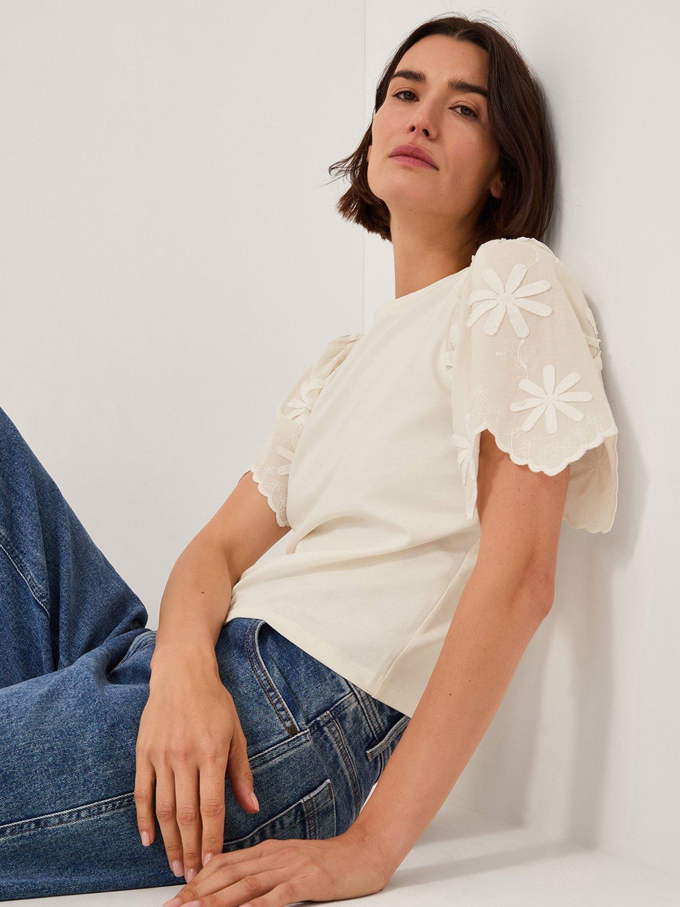 Image 4 of 5 of Monsoon Mel Mix Fabric T-shirt