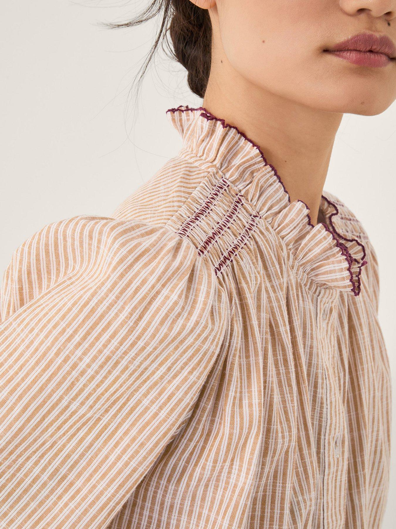 Image 4 of 5 of Monsoon Maeve Stripe Shirt - Brown