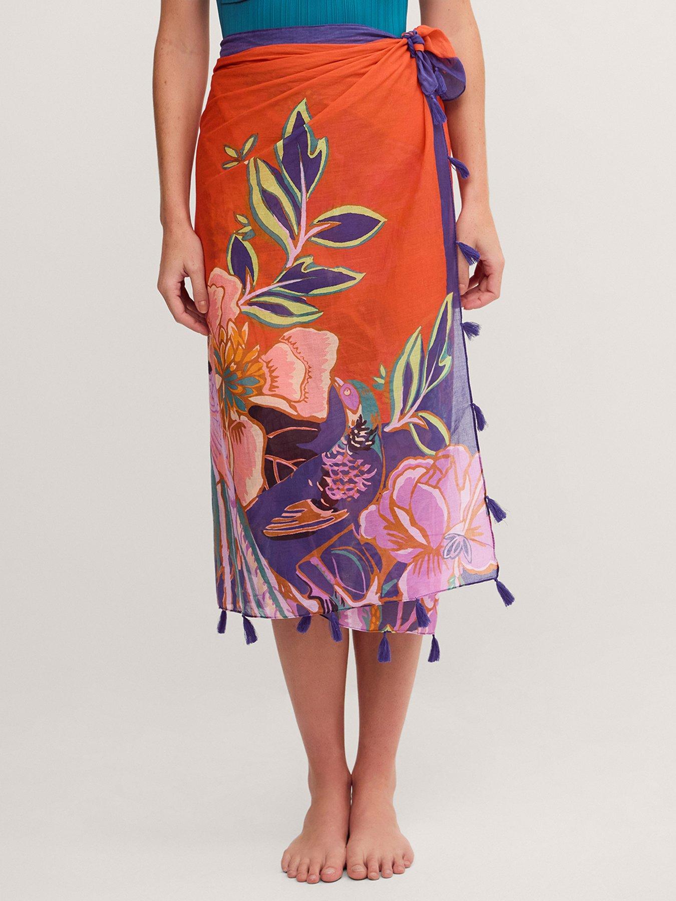 Image 3 of 5 of Monsoon Carmen Sarong - Orange
