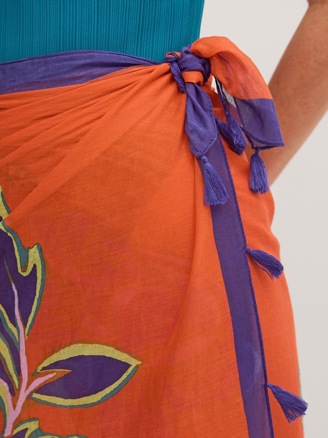 Image 4 of 5 of Monsoon Carmen Sarong - Orange