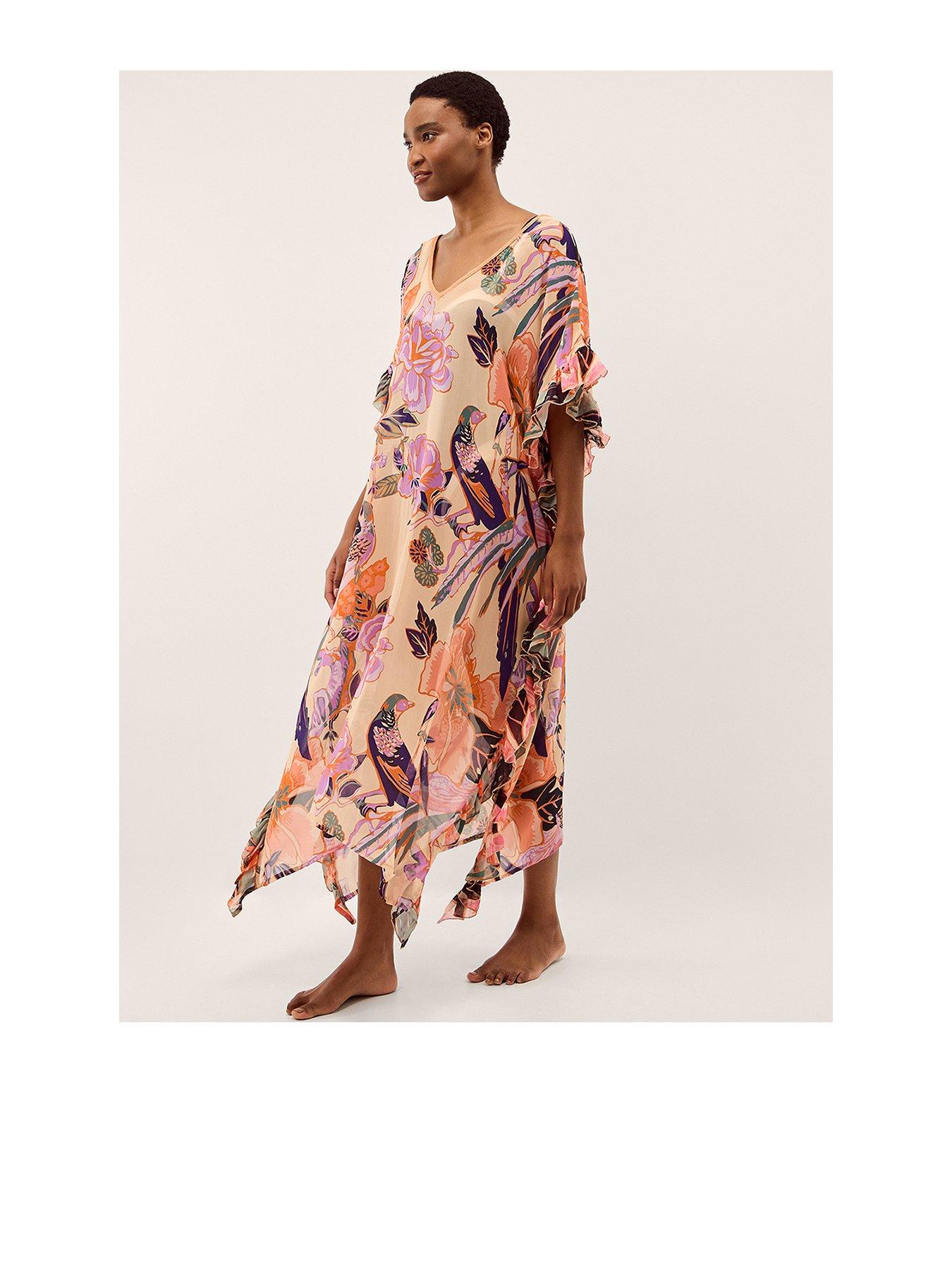 Image 1 of 2 of Monsoon Carmen Frill Kaftan