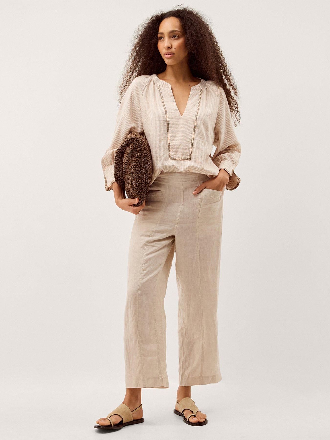 Image 3 of 5 of Monsoon Lucy Linen Trouser Reg