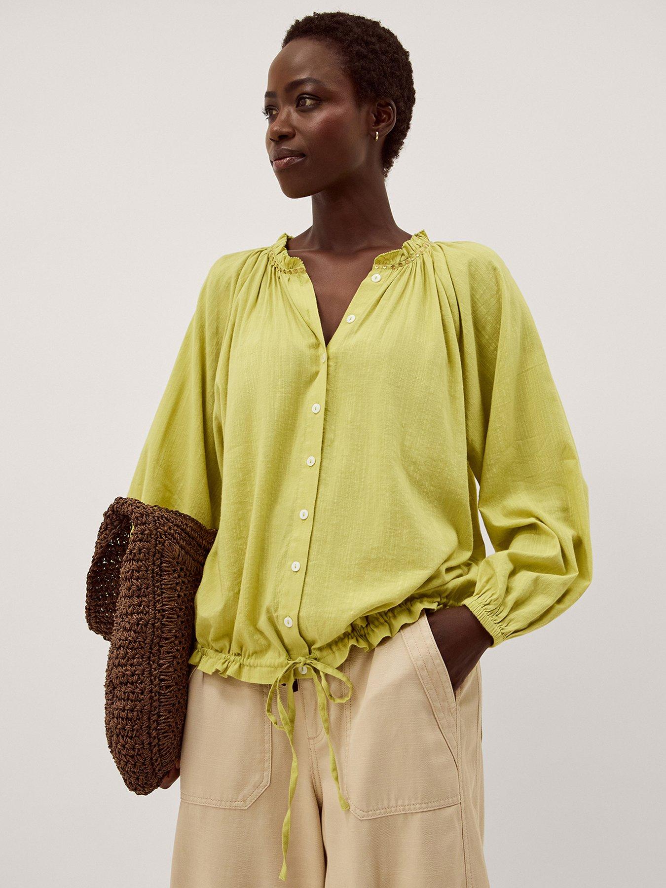Image 1 of 5 of Monsoon Amber Bubble Hem Top