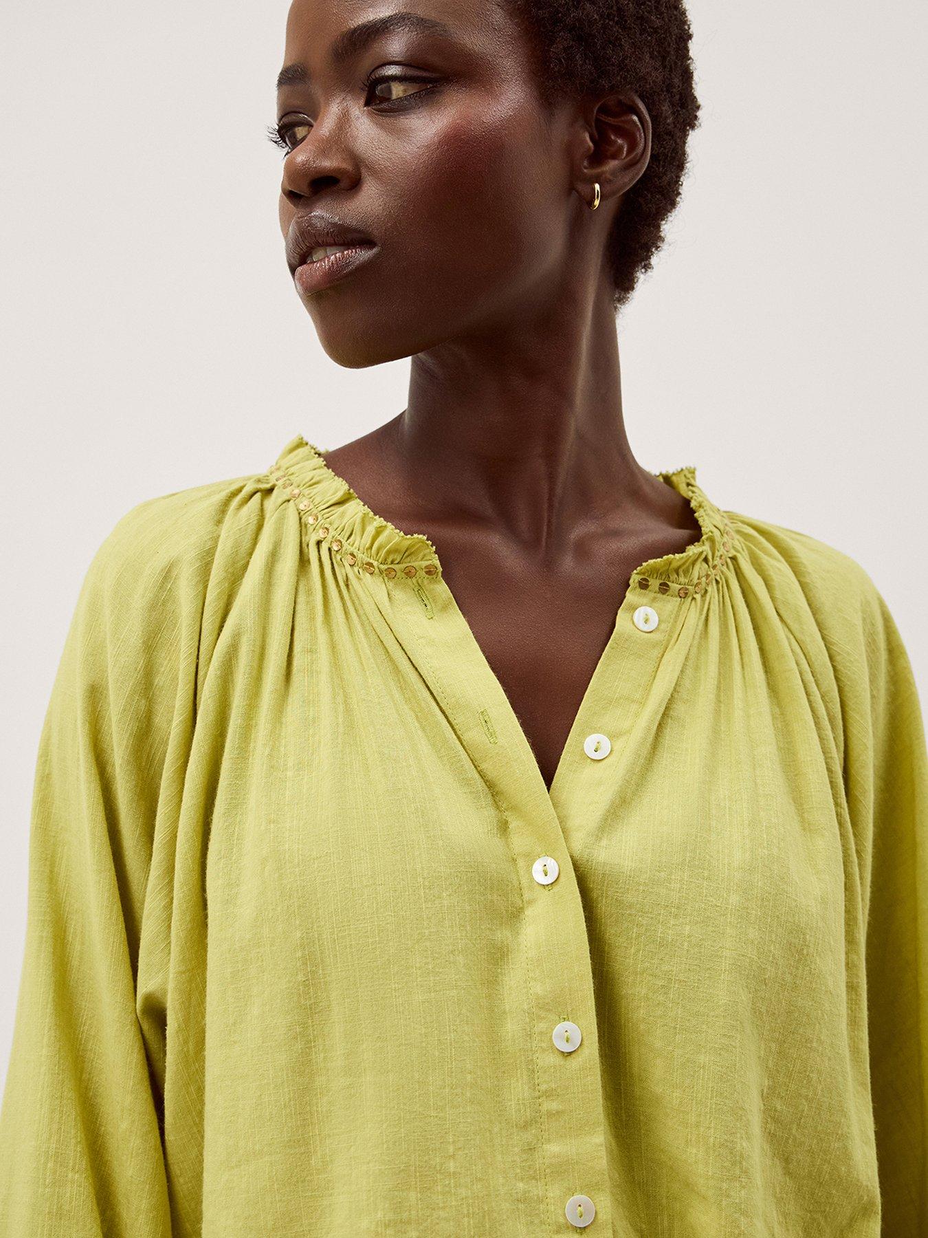 Image 4 of 5 of Monsoon Amber Bubble Hem Top