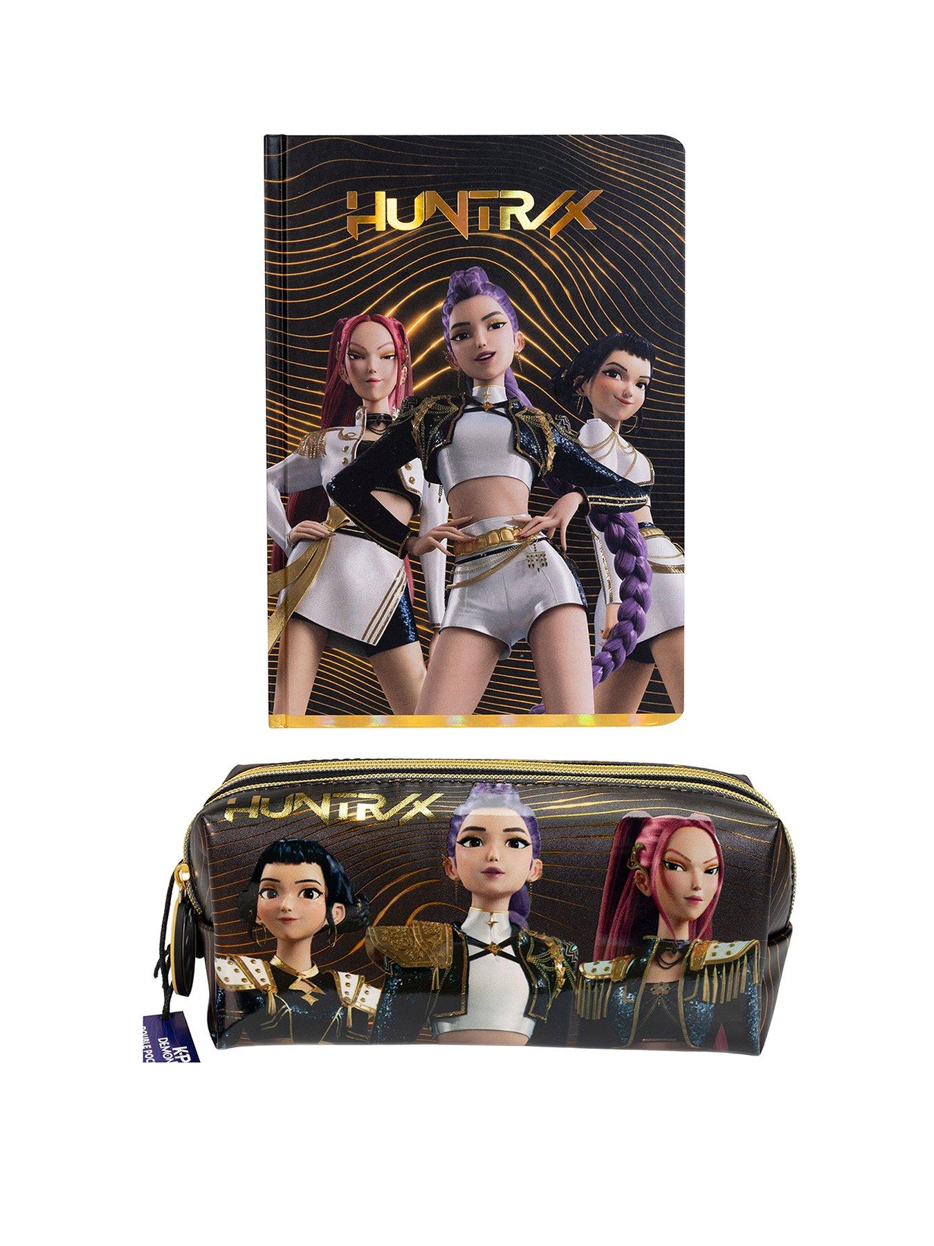 Image 1 of 4 of K-Pop Demon Hunters Golden Notebook & Golden Pencil Case Bundle