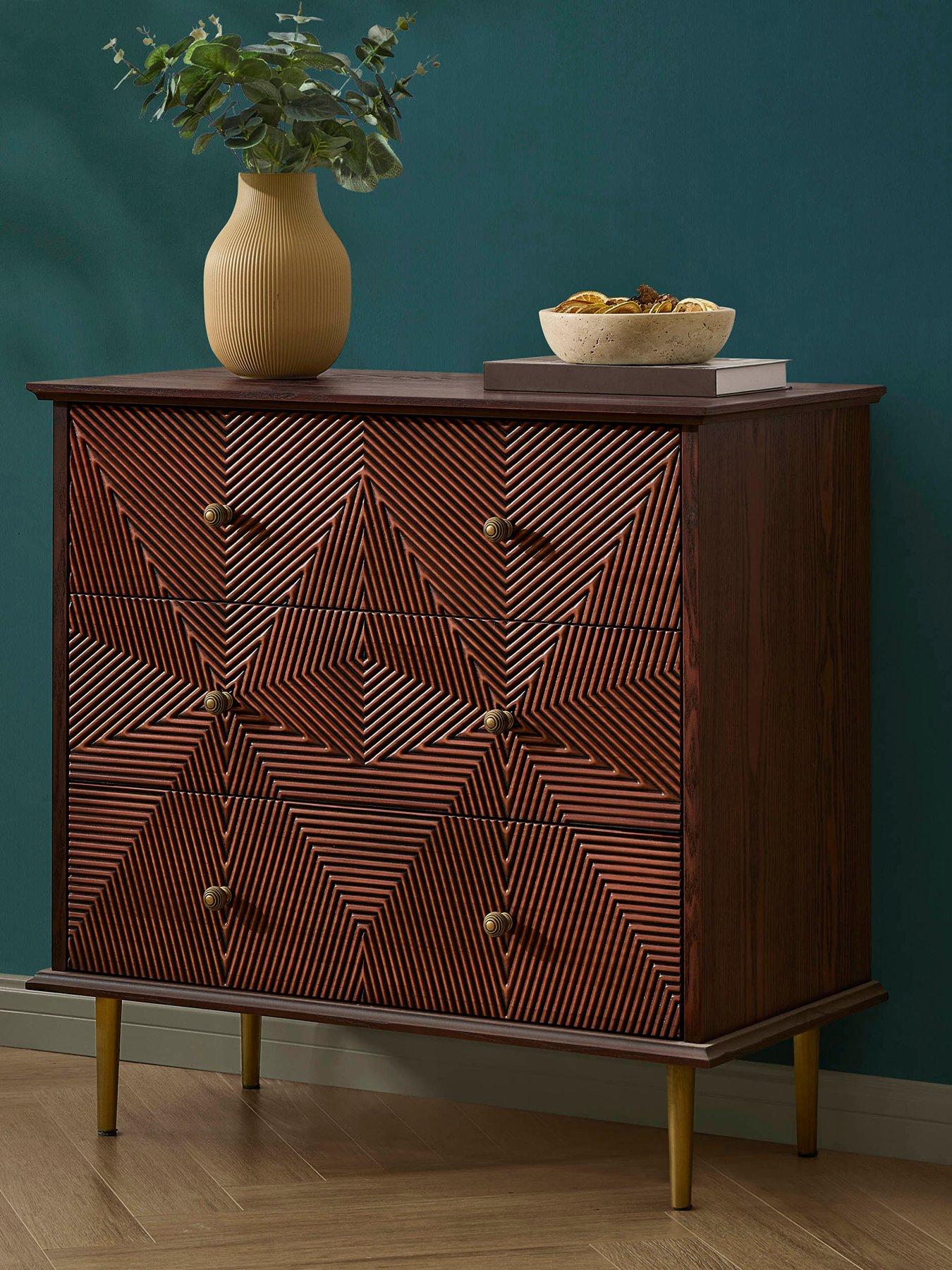Dusk Georgie 3 Drawer Chest - Mahogony