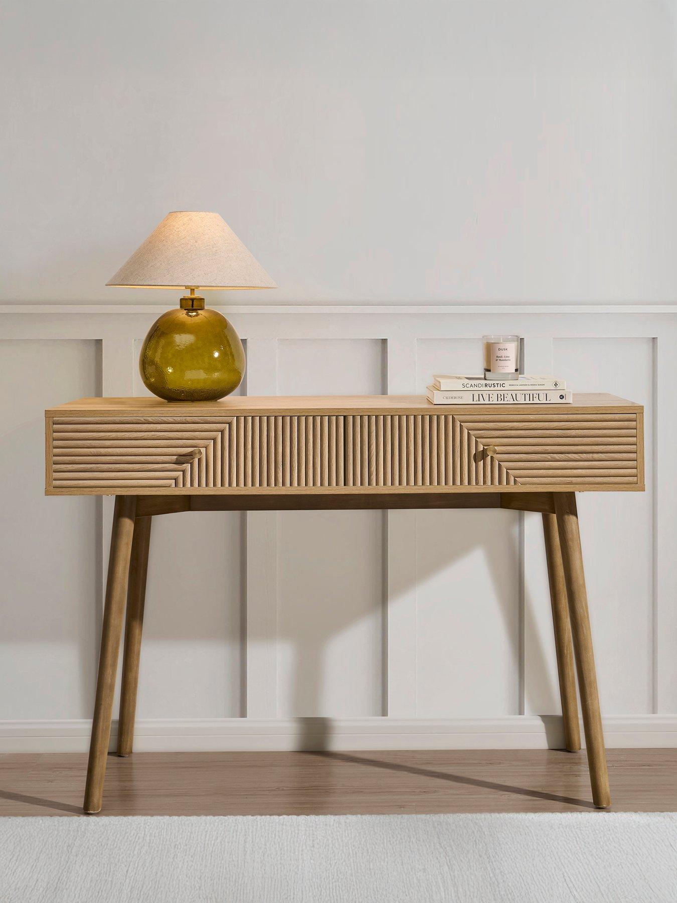 Dusk Dora Dressing Table Console - Light Wood
