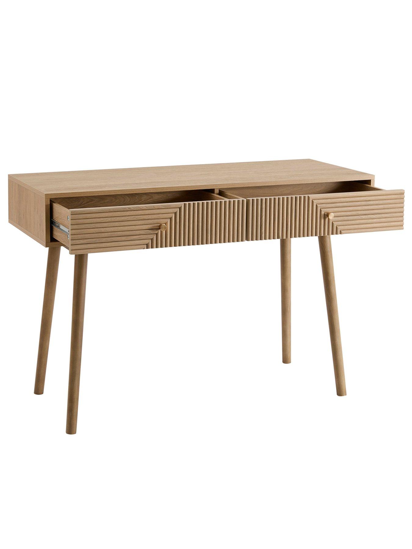 Image 3 of 5 of Dusk Dora Dressing Table Console - Light Wood