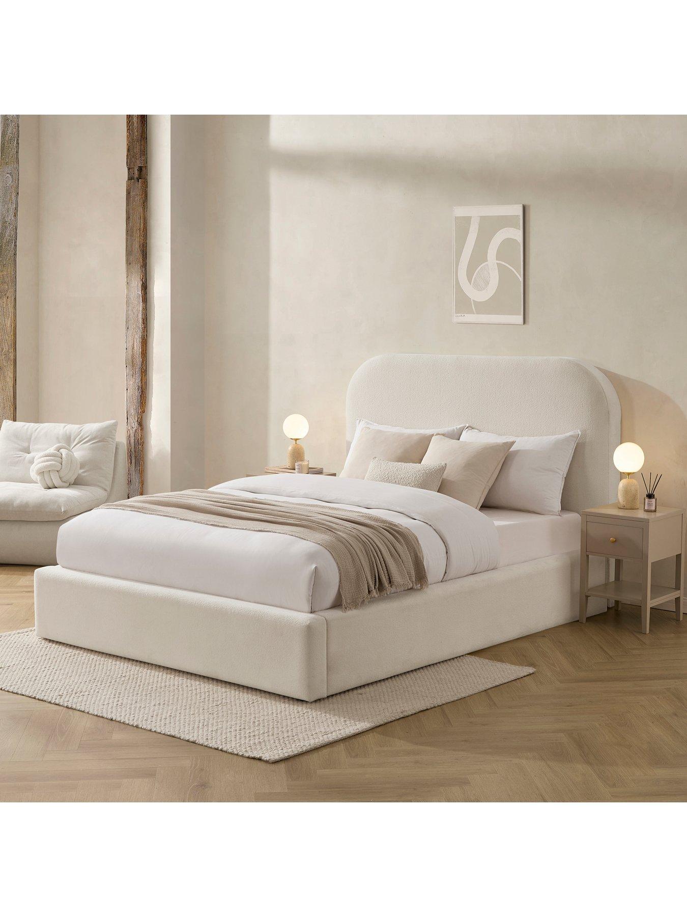 Image 3 of 7 of Dusk Aintree Ottoman Storage Bed - Double - Teddy Cream