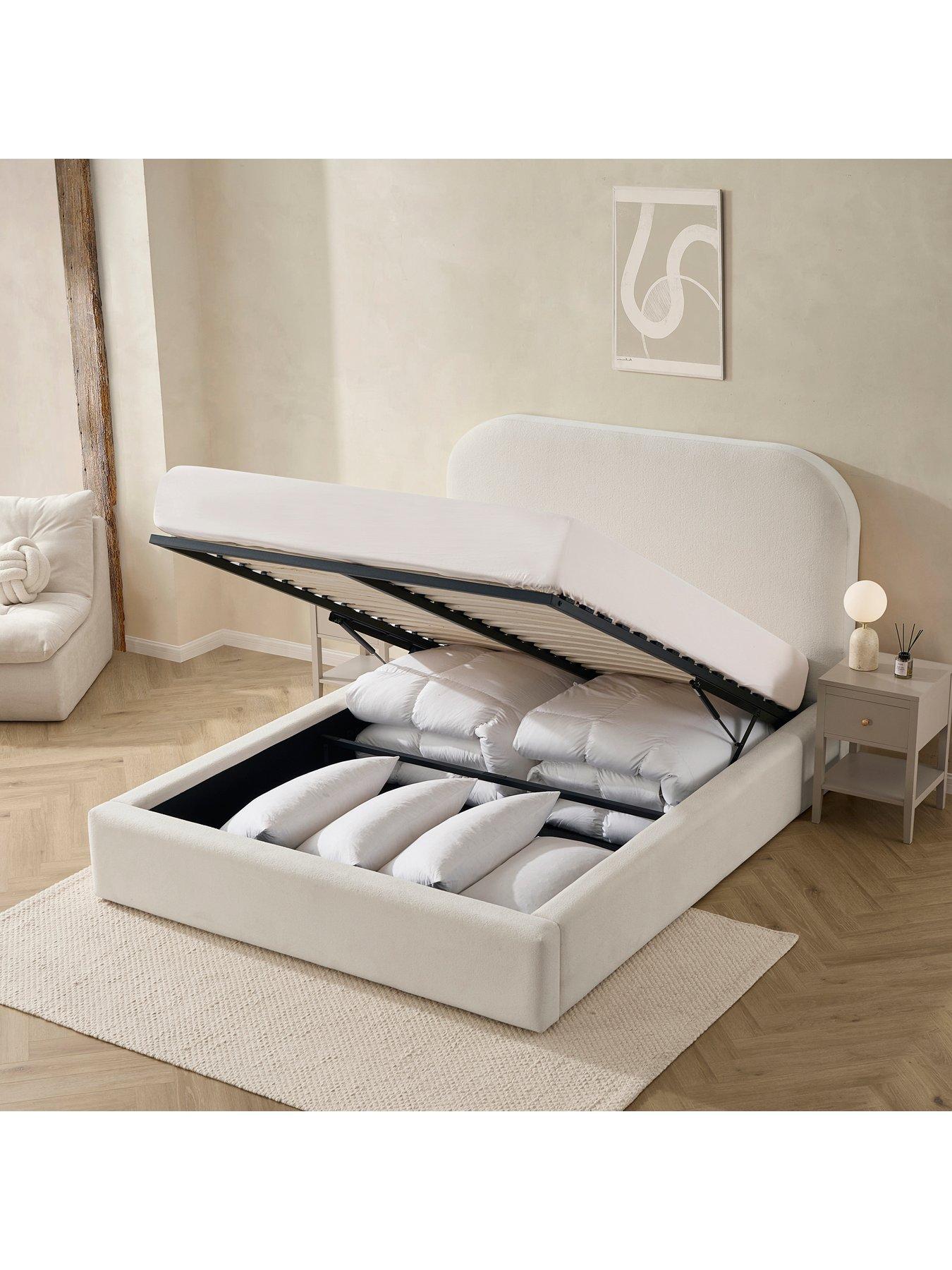 Image 5 of 7 of Dusk Aintree Ottoman Storage Bed - Double - Teddy Cream