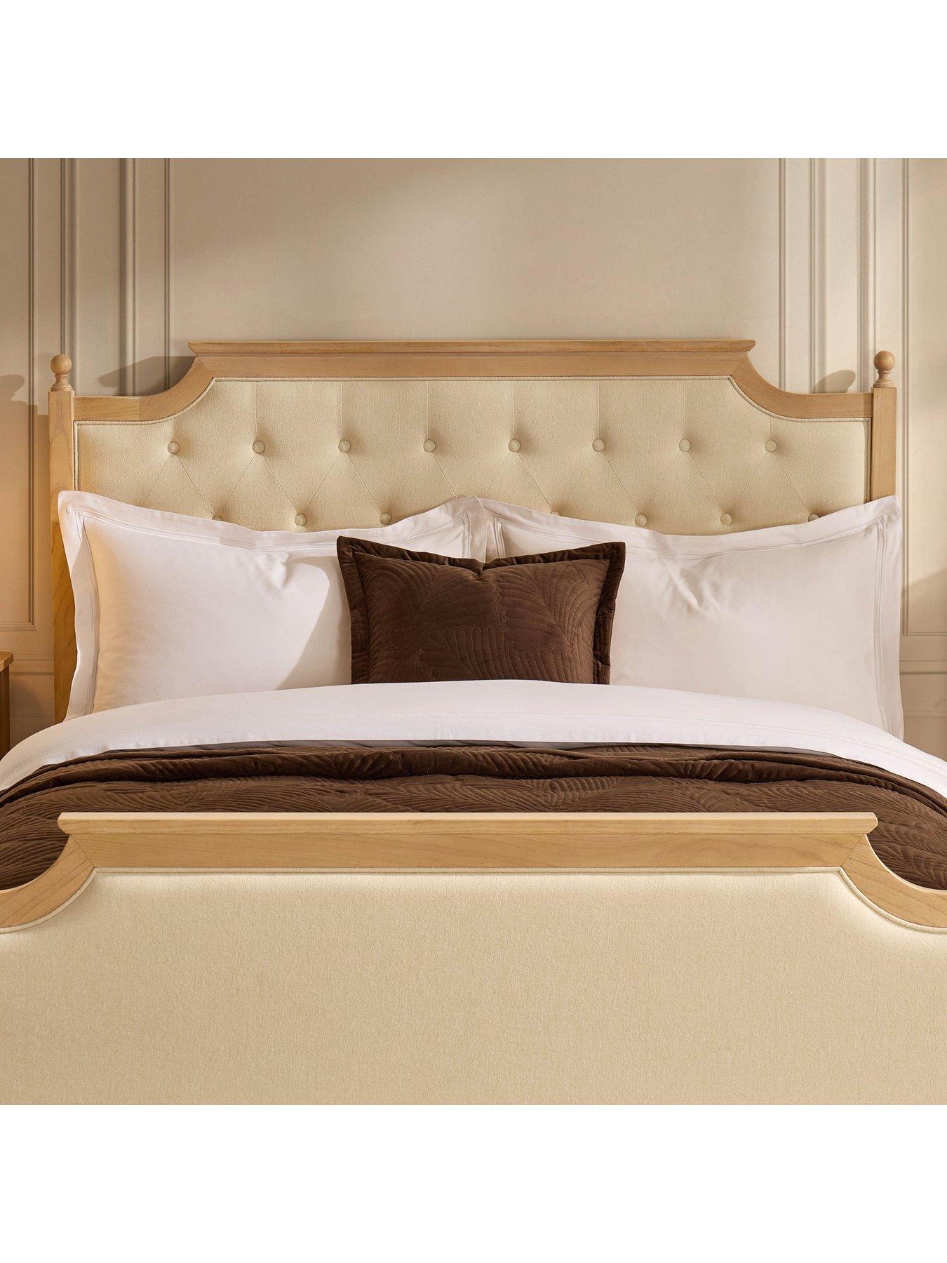 Image 4 of 7 of Dusk Luxor Bed Frame - Double - Cream Linen