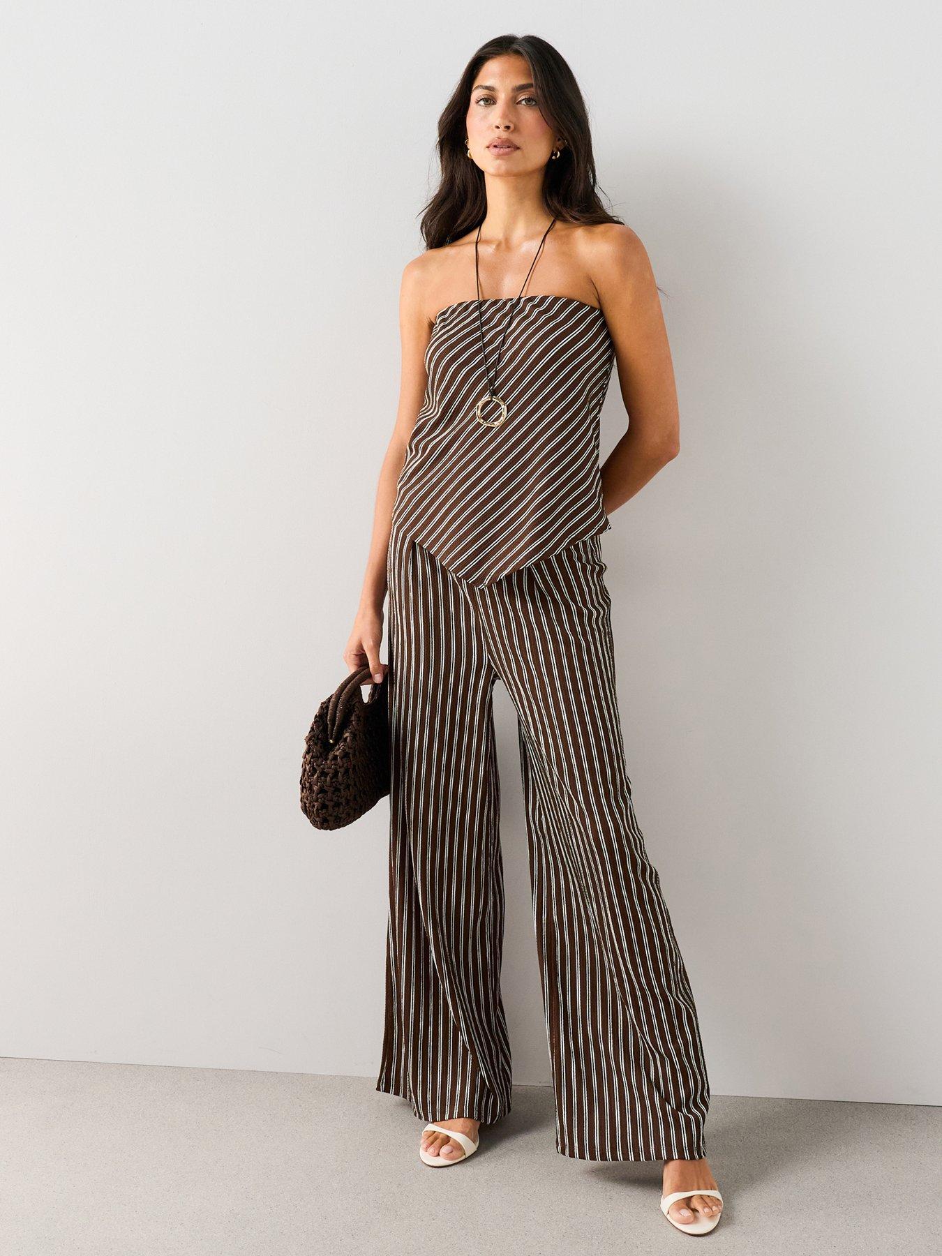 The Very Collection Textured Bandeau Top - Stripe