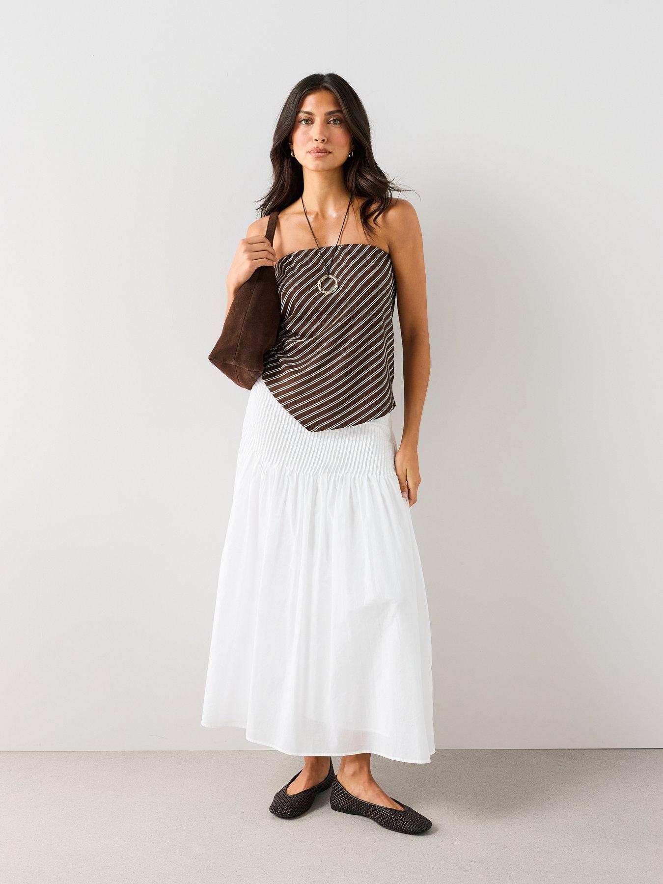 Image 5 of 7 of The Very Collection Textured Bandeau Co-ord Top - Stripe