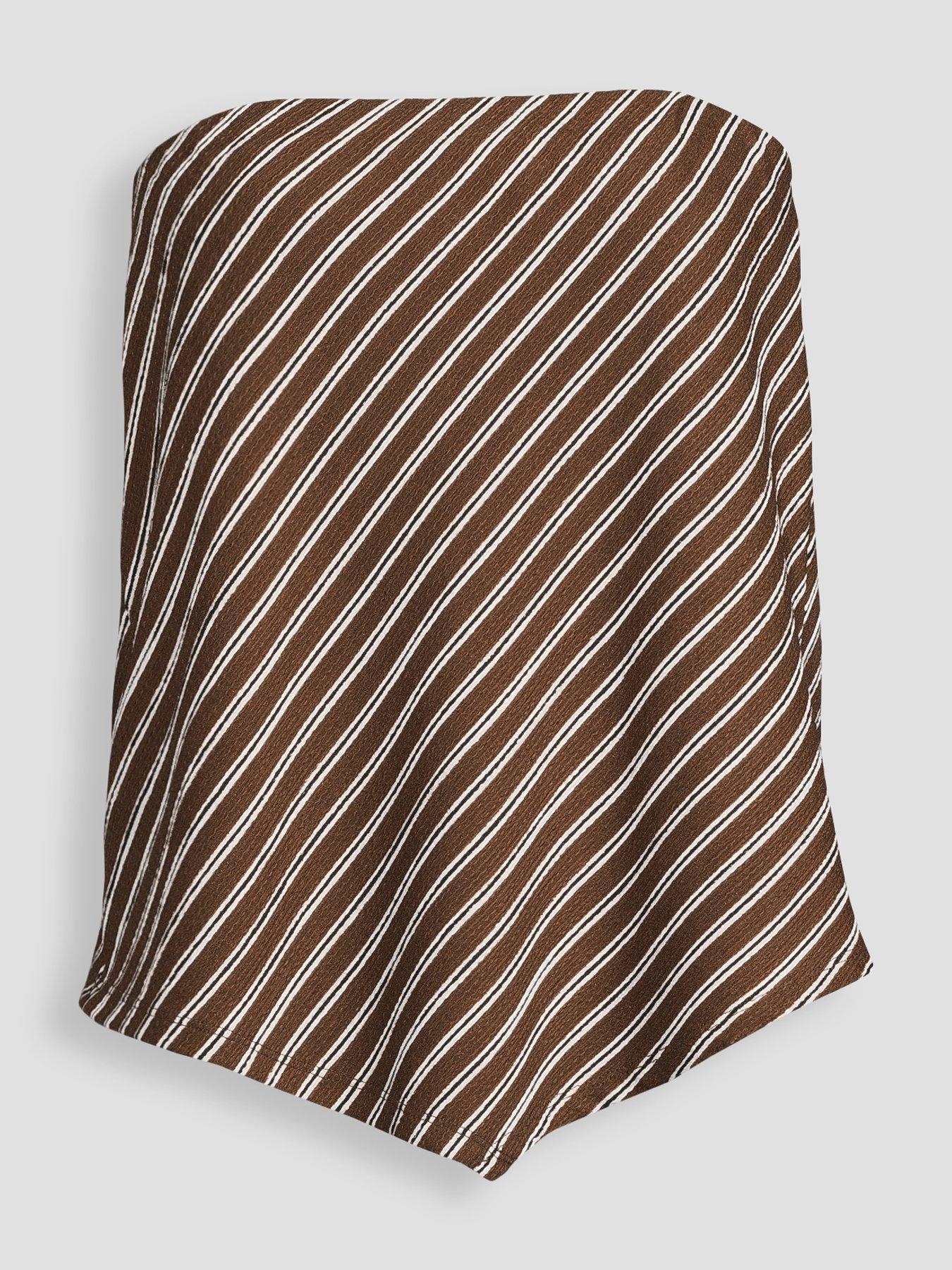 Image 7 of 7 of The Very Collection Textured Bandeau Co-ord Top - Stripe
