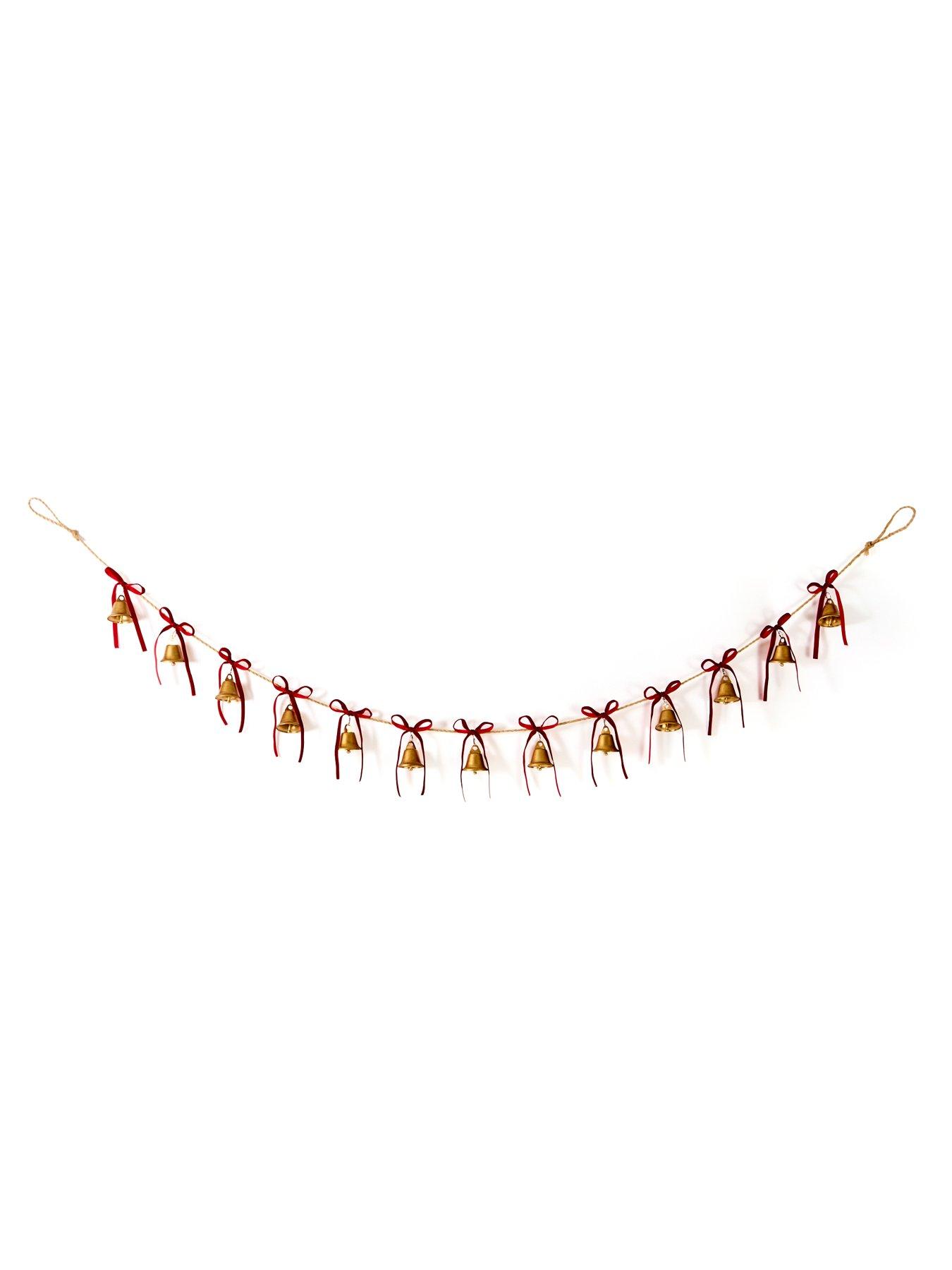 Image 2 of 4 of The Very Collection Metal Bells With Bows Garland