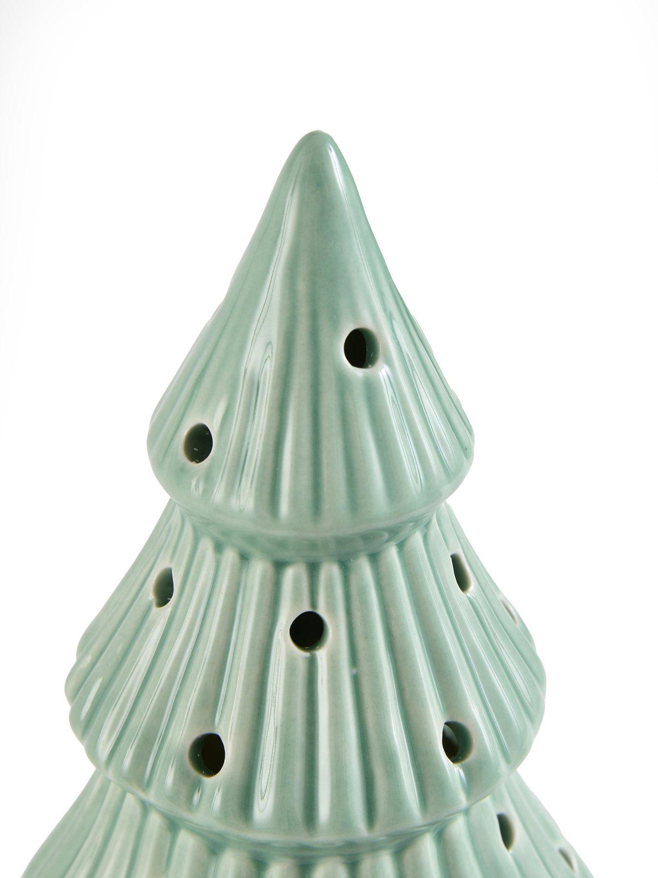 Image 5 of 7 of The Very Collection Set Of 2 Light Up Ceramic&nbsp;Christmas&nbsp;Trees