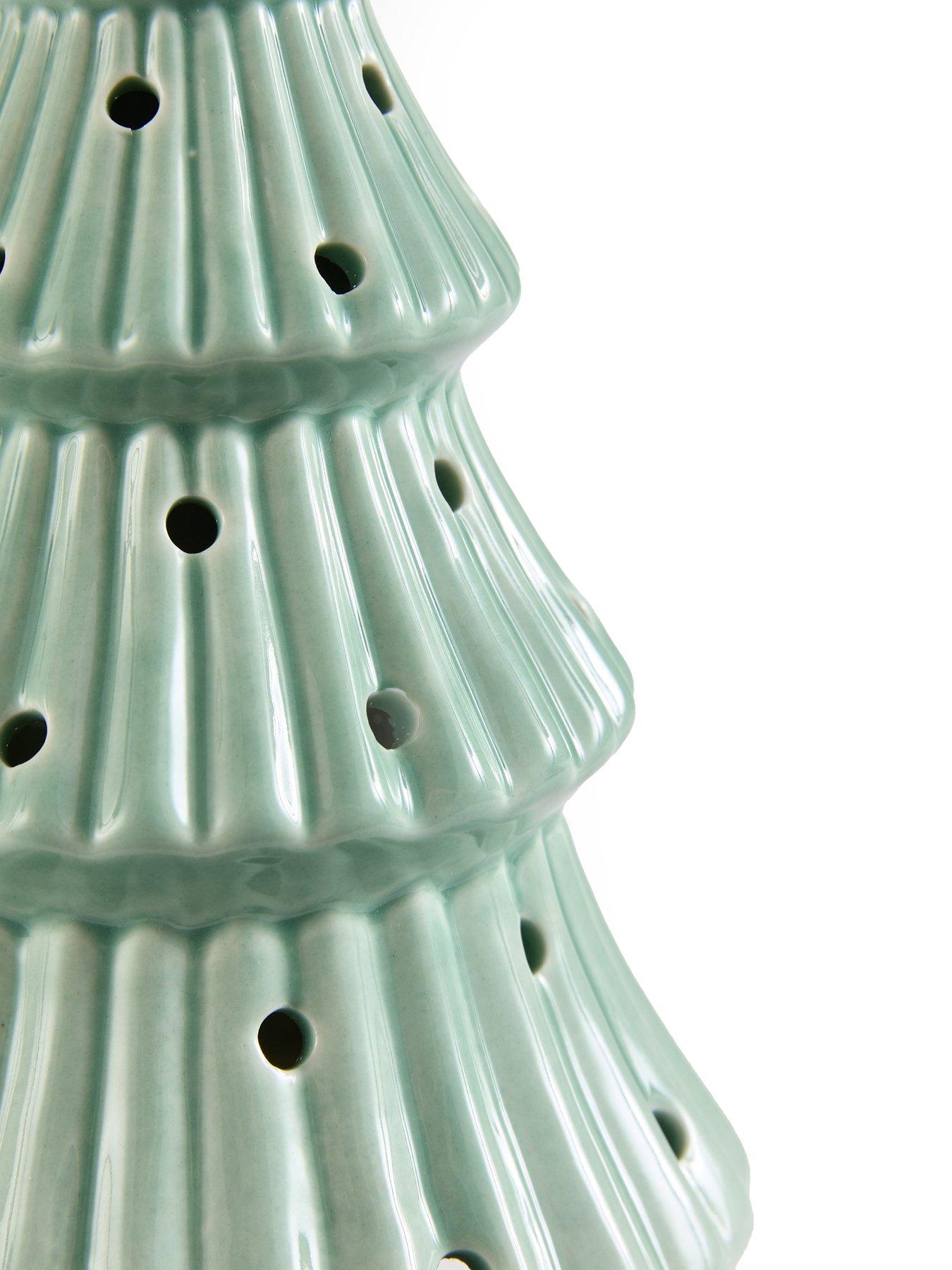 Image 6 of 7 of The Very Collection Set Of 2 Light Up Ceramic&nbsp;Christmas&nbsp;Trees