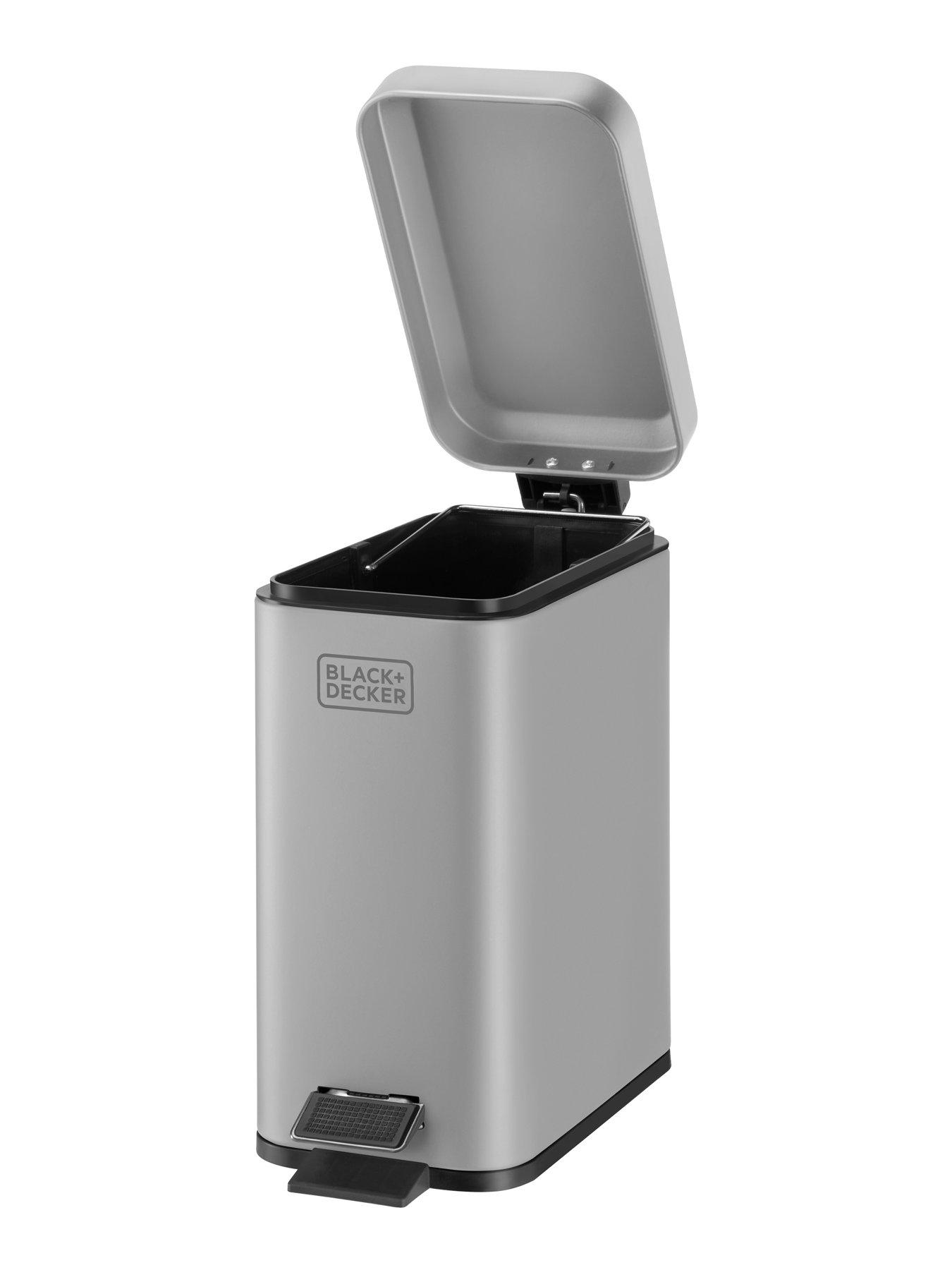 black-decker-bd-5l-slimline-soft-close-pedal-bin-greydetail