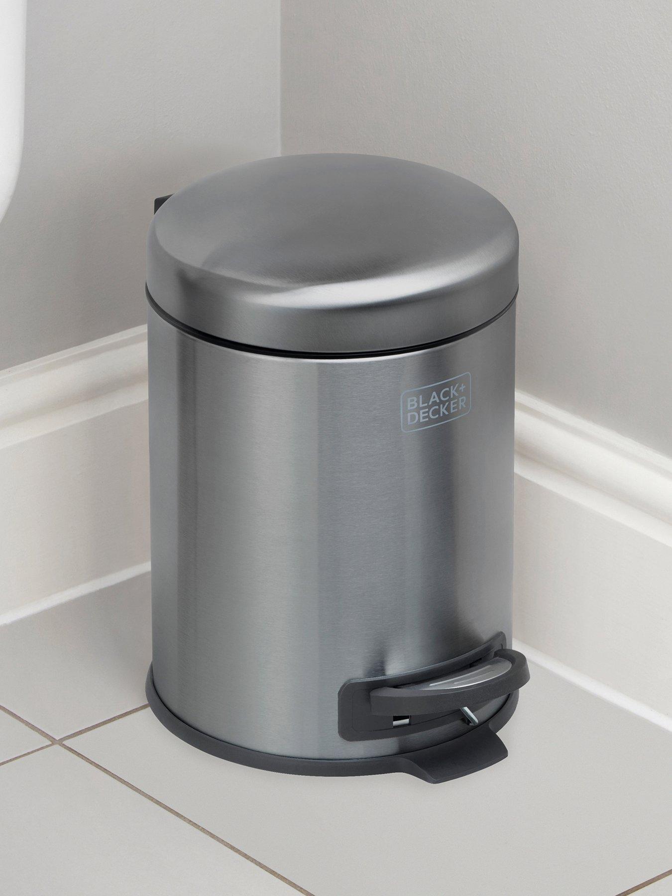 black-decker-bd-5l-dome-lid-pedal-bin-dark-stainless-steeldetail