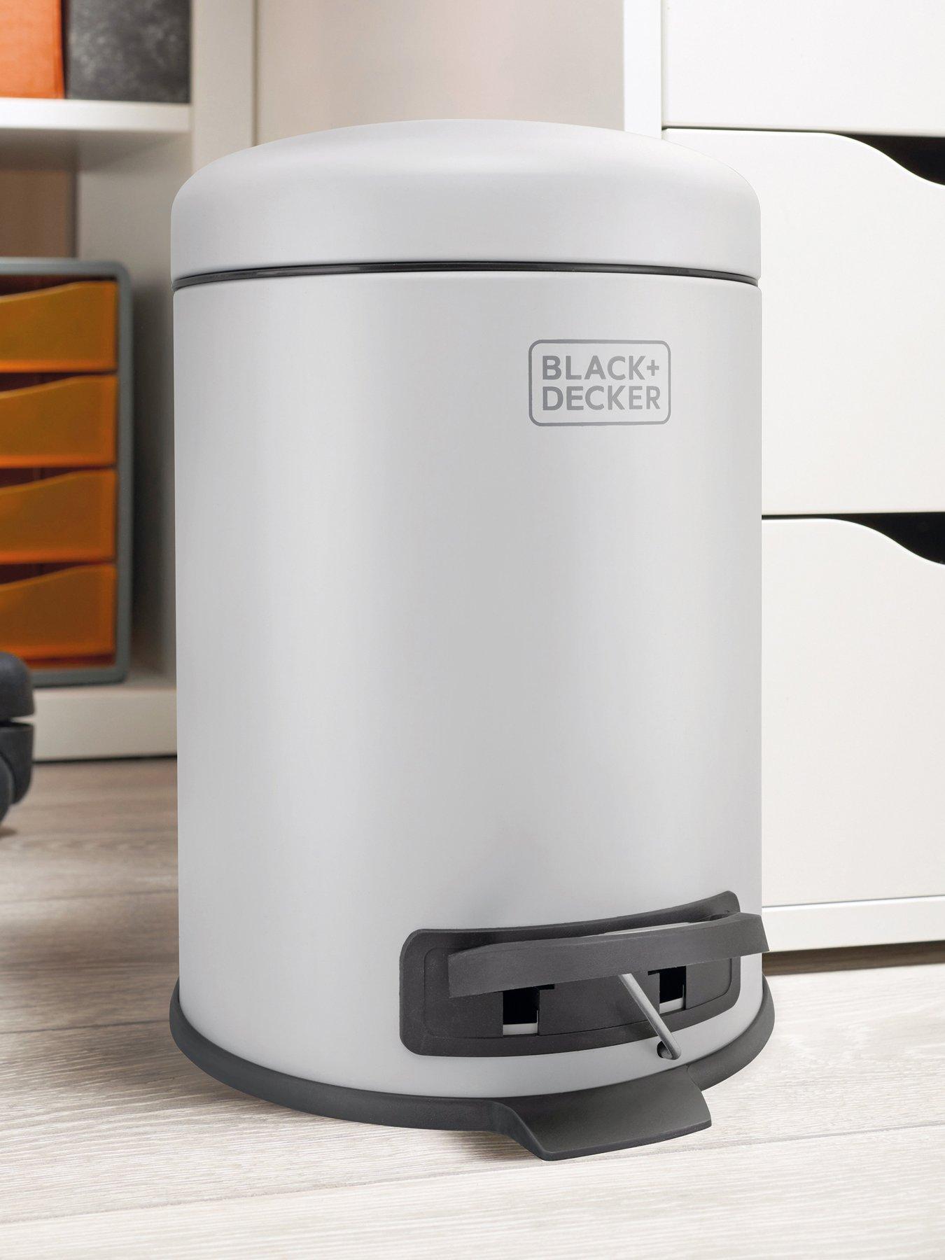 black-decker-bd-5l-dome-lid-pedal-bin-greyfront