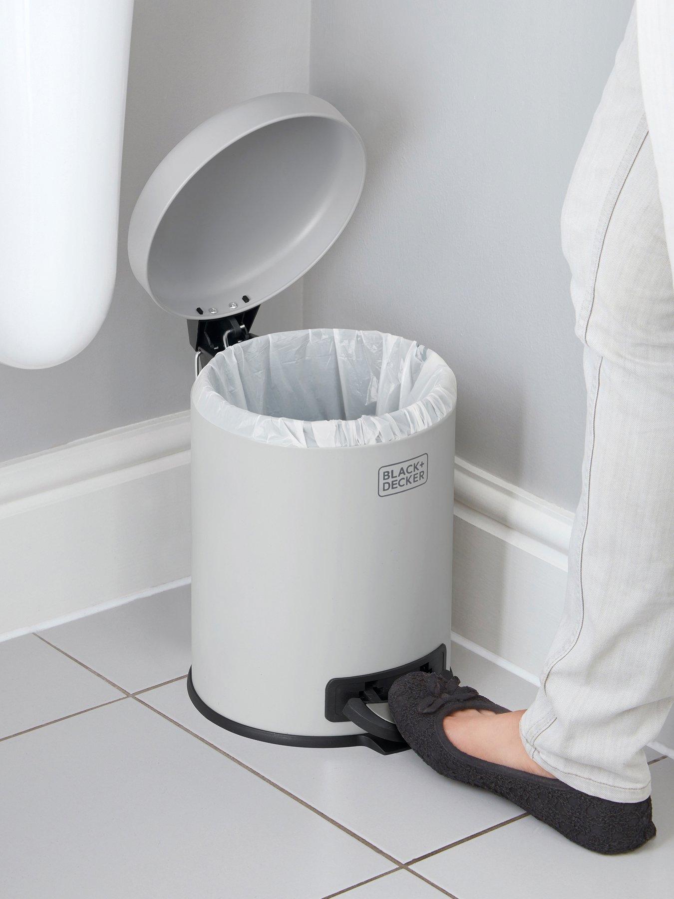 black-decker-bd-5l-dome-lid-pedal-bin-greyback