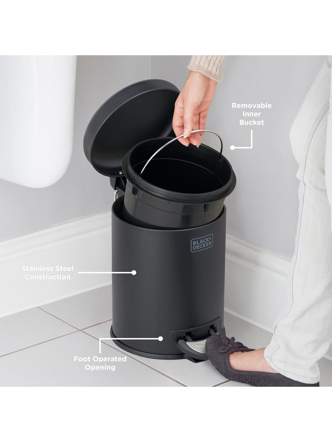 black-decker-bd-5l-dome-lid-pedal-bin-matt-blackoutfit