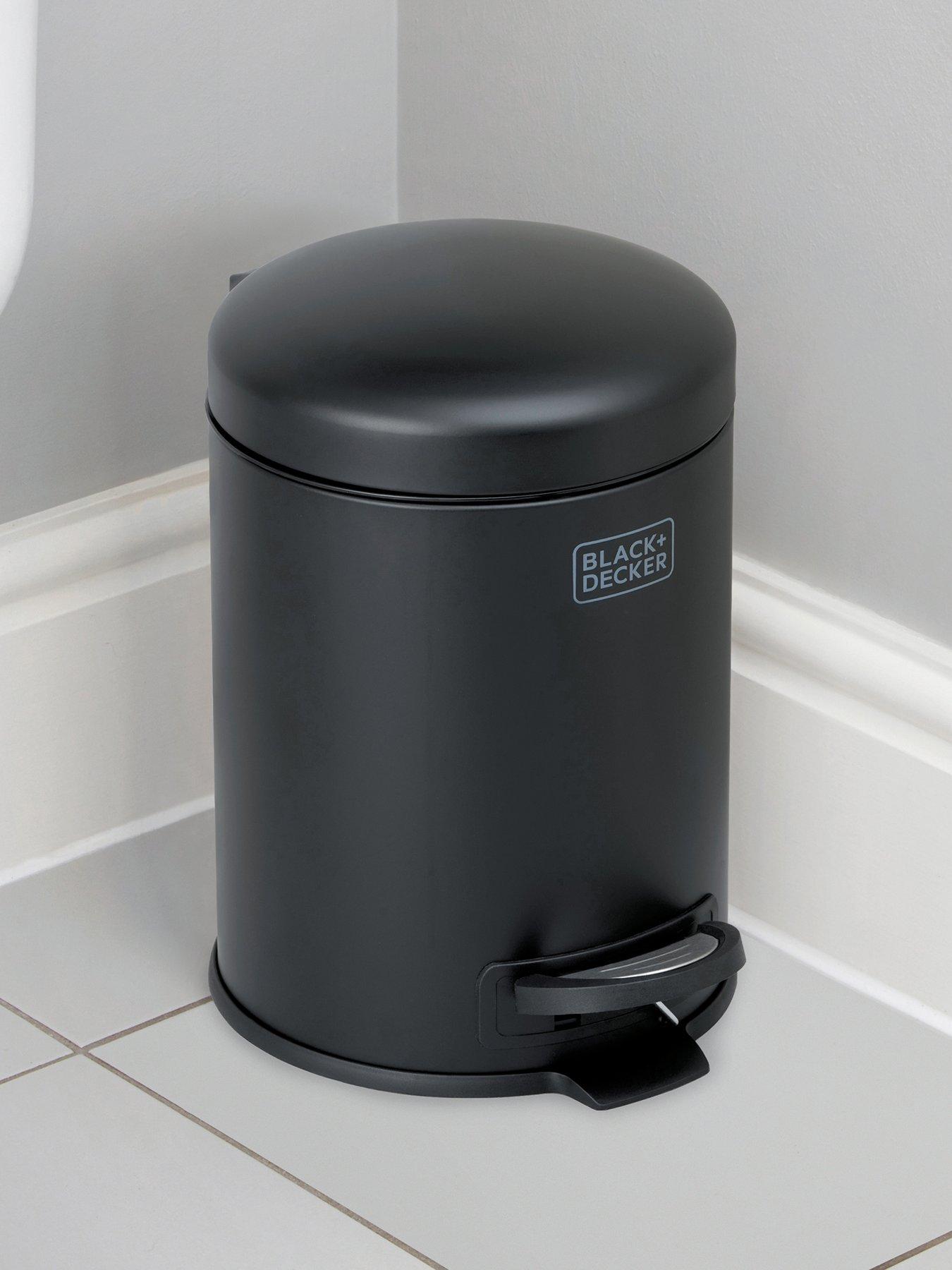 black-decker-bd-5l-dome-lid-pedal-bin-matt-blackdetail