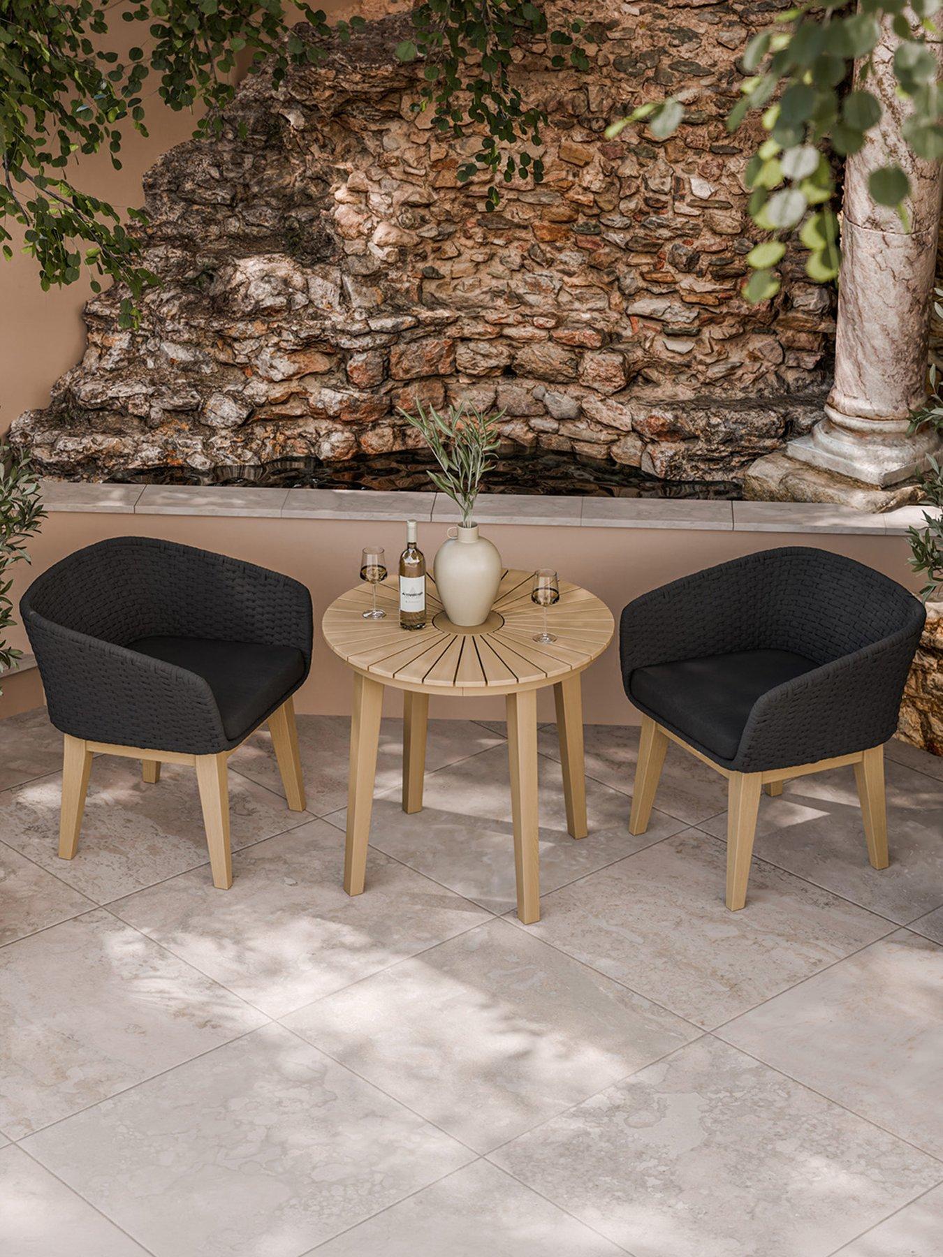 Royalcraft Roma Bistro Set with Eden Chairs