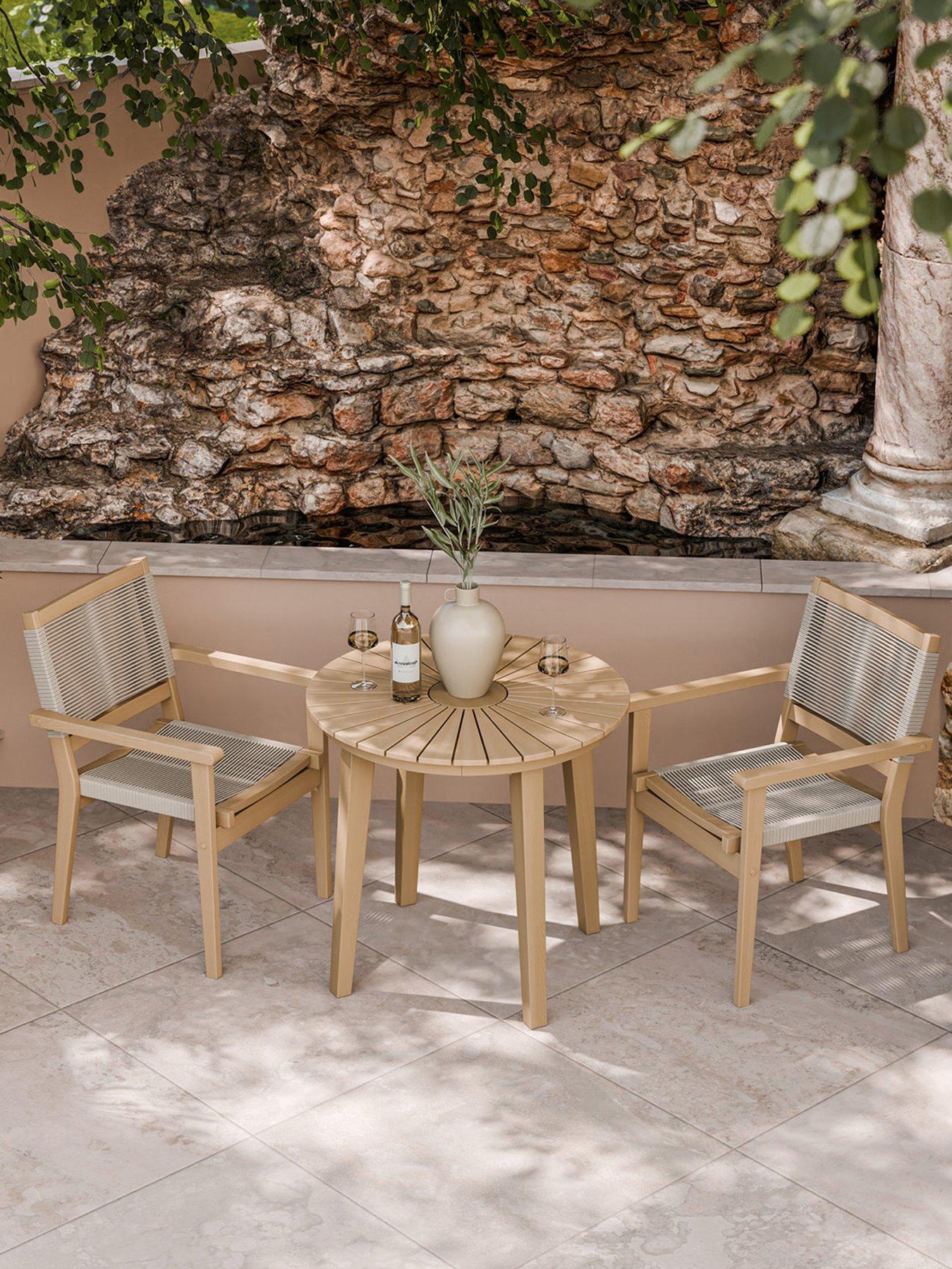 Image 1 of 6 of Royalcraft Roma Bistro Set with Stacking Chairs