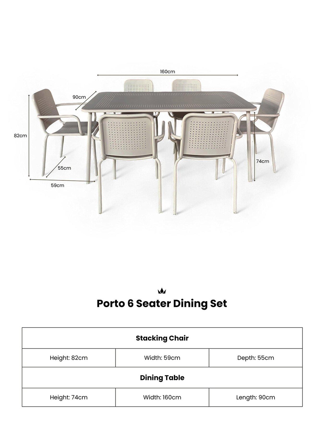 Image 3 of 5 of Porto 6-Seater Dining Set - Champagne