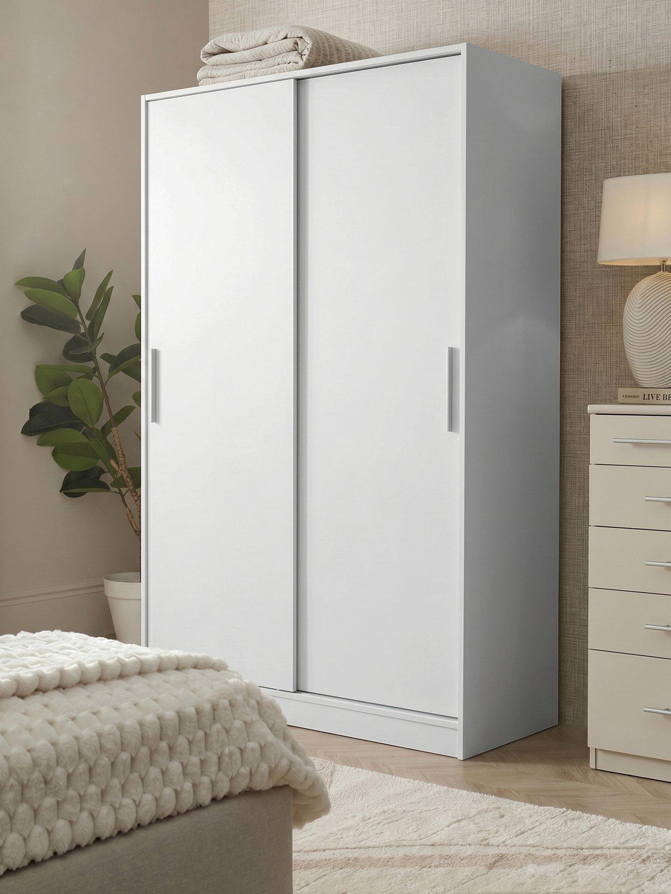 The Very Collection Murcia 120 cm Sliding 2 Wardrobe - White - FSC® Certified