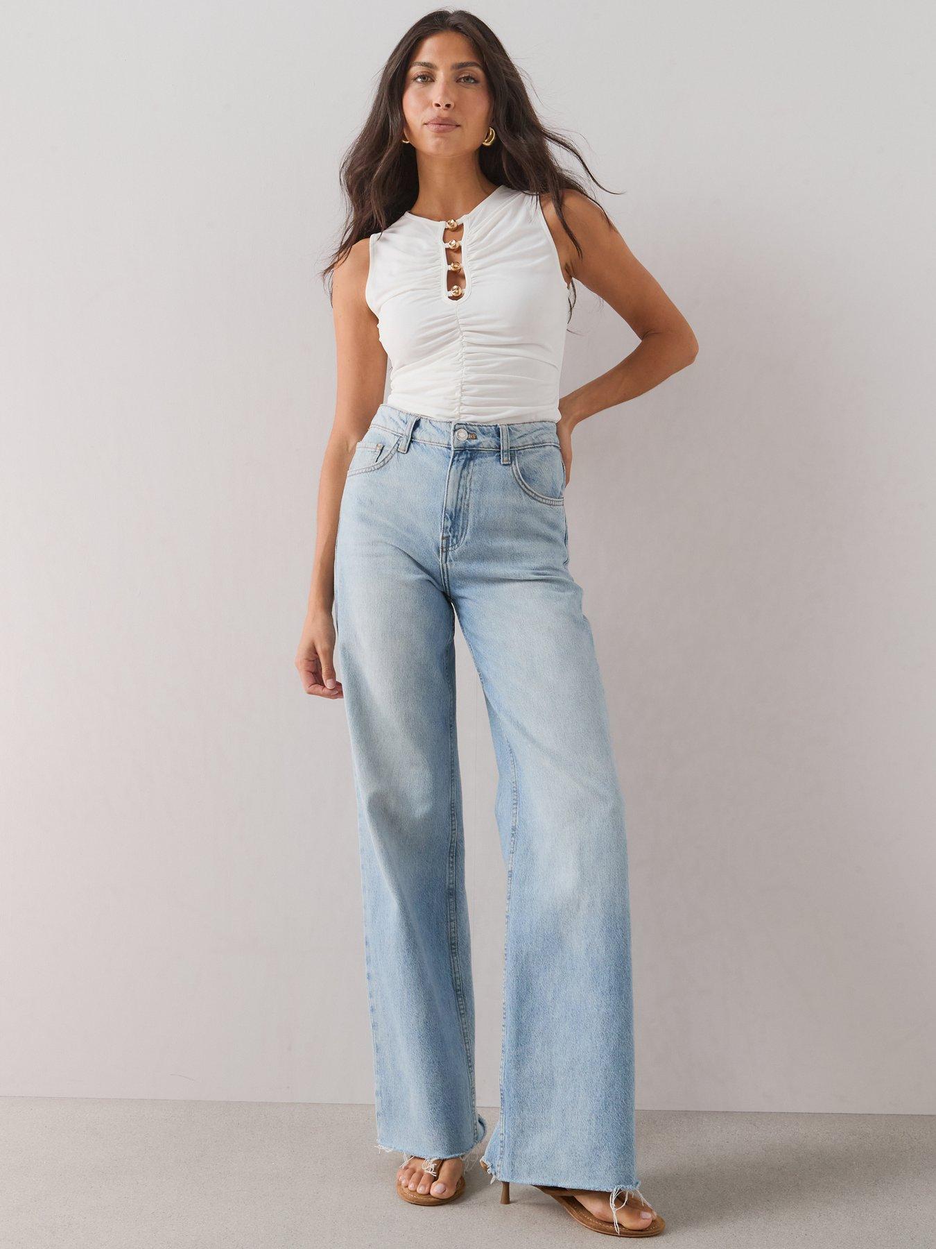 Image 3 of 5 of The Very Collection Cut Out Draped Top - Ecru