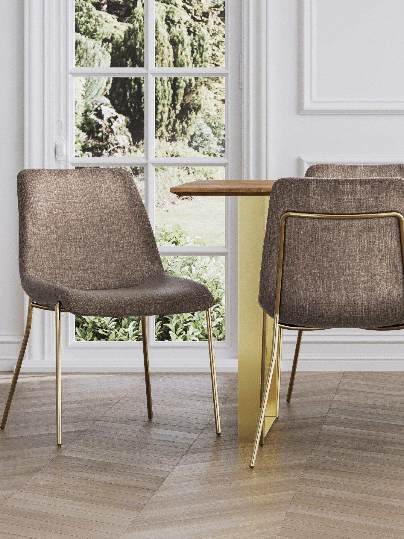 LPD Home Set Of 2 Carlo Taupe Dining Chairs