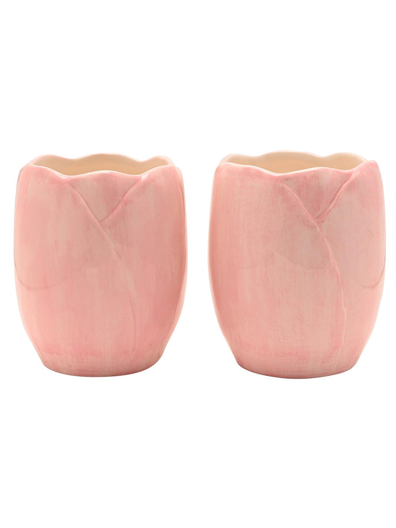 Image 2 of 3 of Hestia Set Of 2 Tulip Mugs In Blush