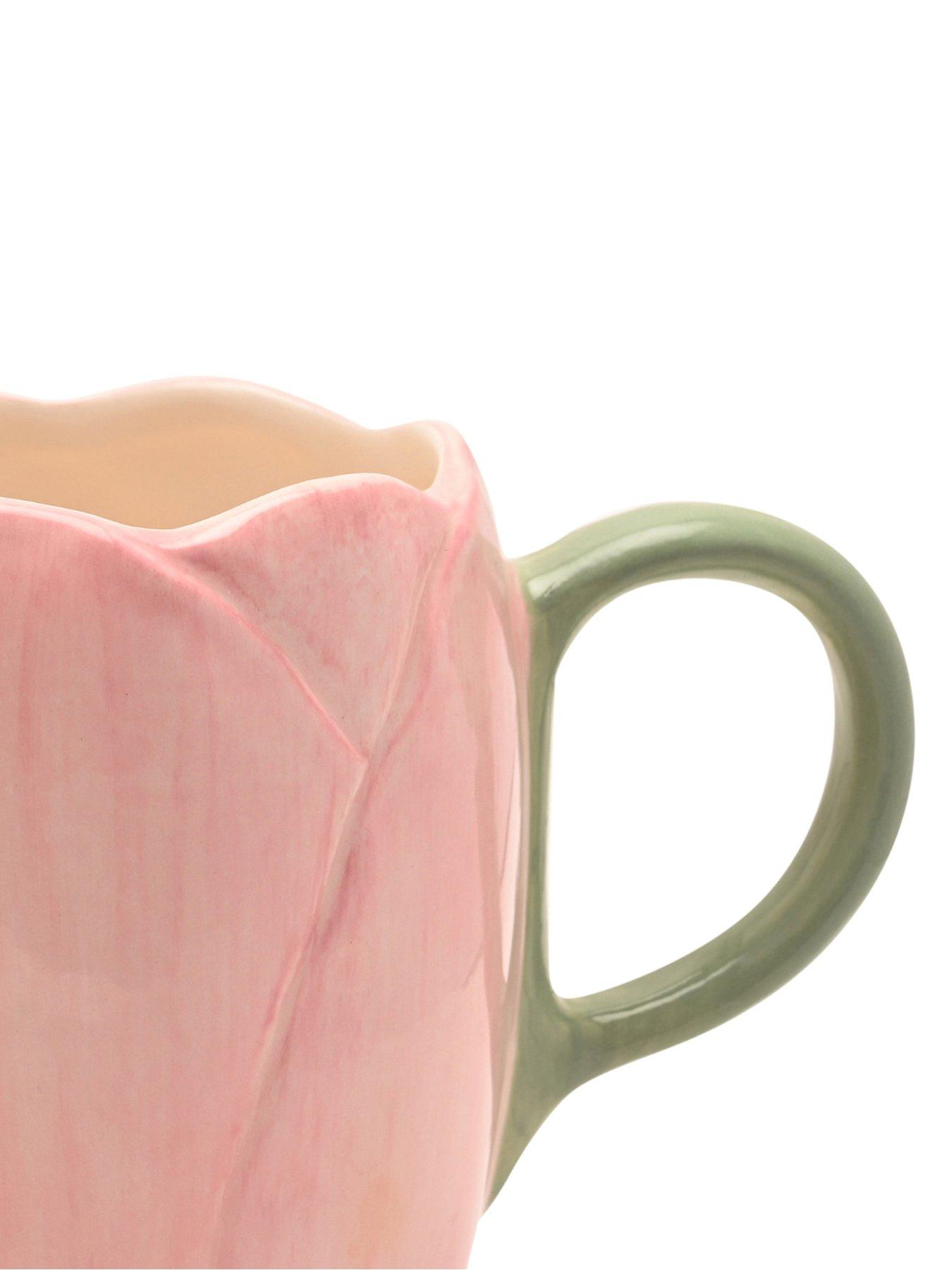 Image 3 of 3 of Hestia Set Of 2 Tulip Mugs In Blush