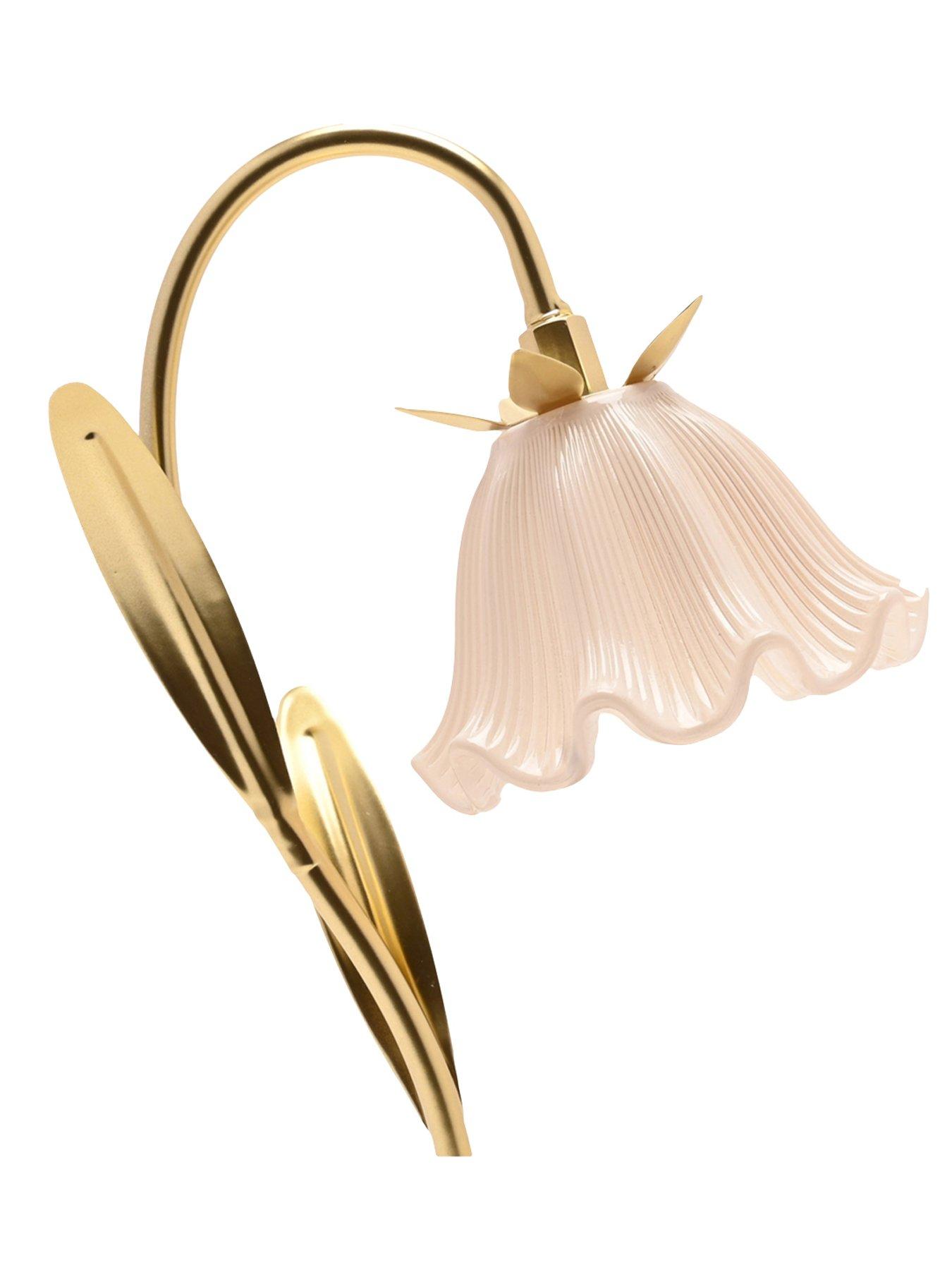 Image 2 of 4 of Hestia Floral 2 Stem Led Table Lamp - Gold