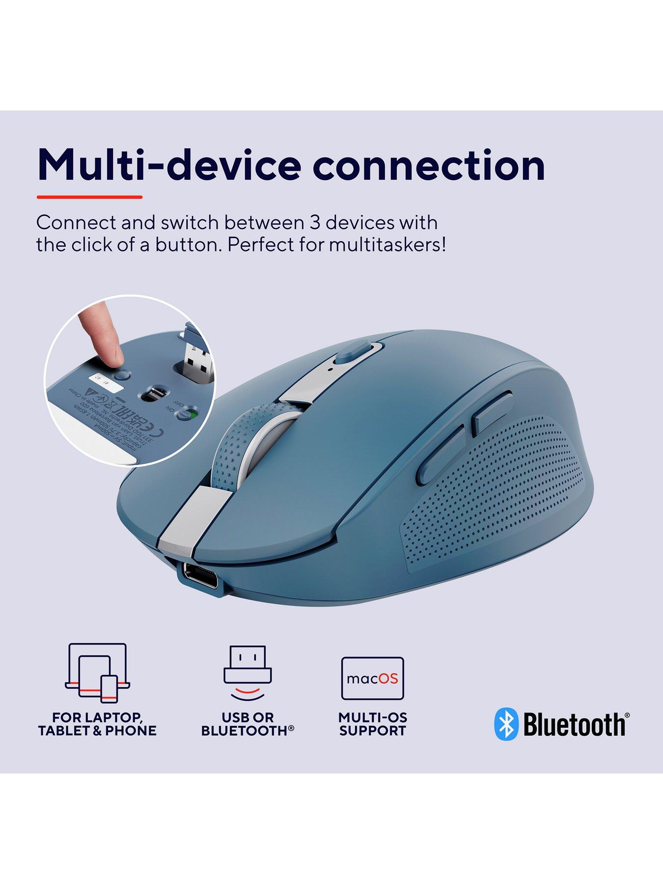 Image 3 of 8 of Trust Ozaa Compact Multi-Device Wireless Mouse with silent Click