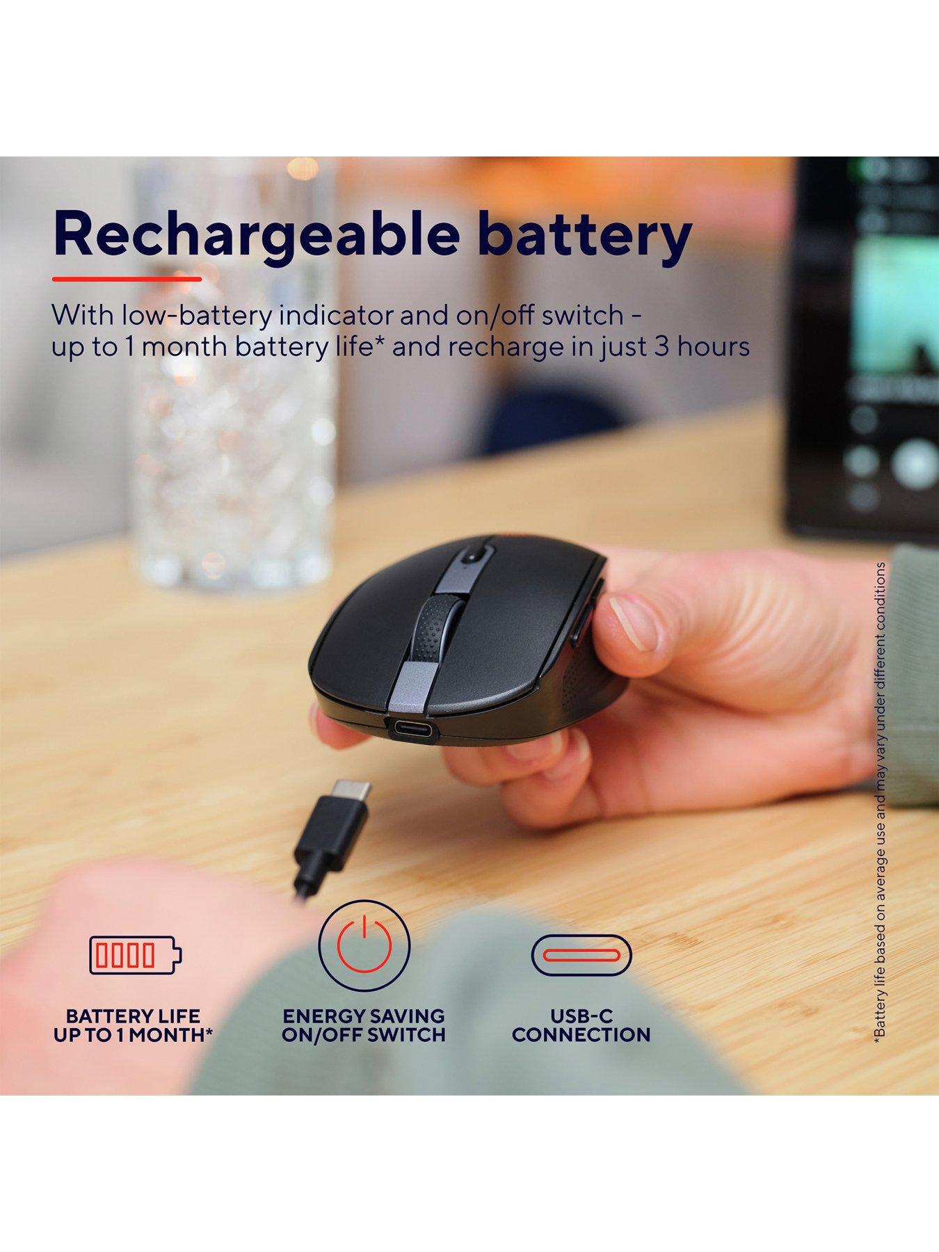 Image 4 of 8 of Trust Trust Ozaa Compact Multi-Device Wireless Mouse with silent Click - Black
