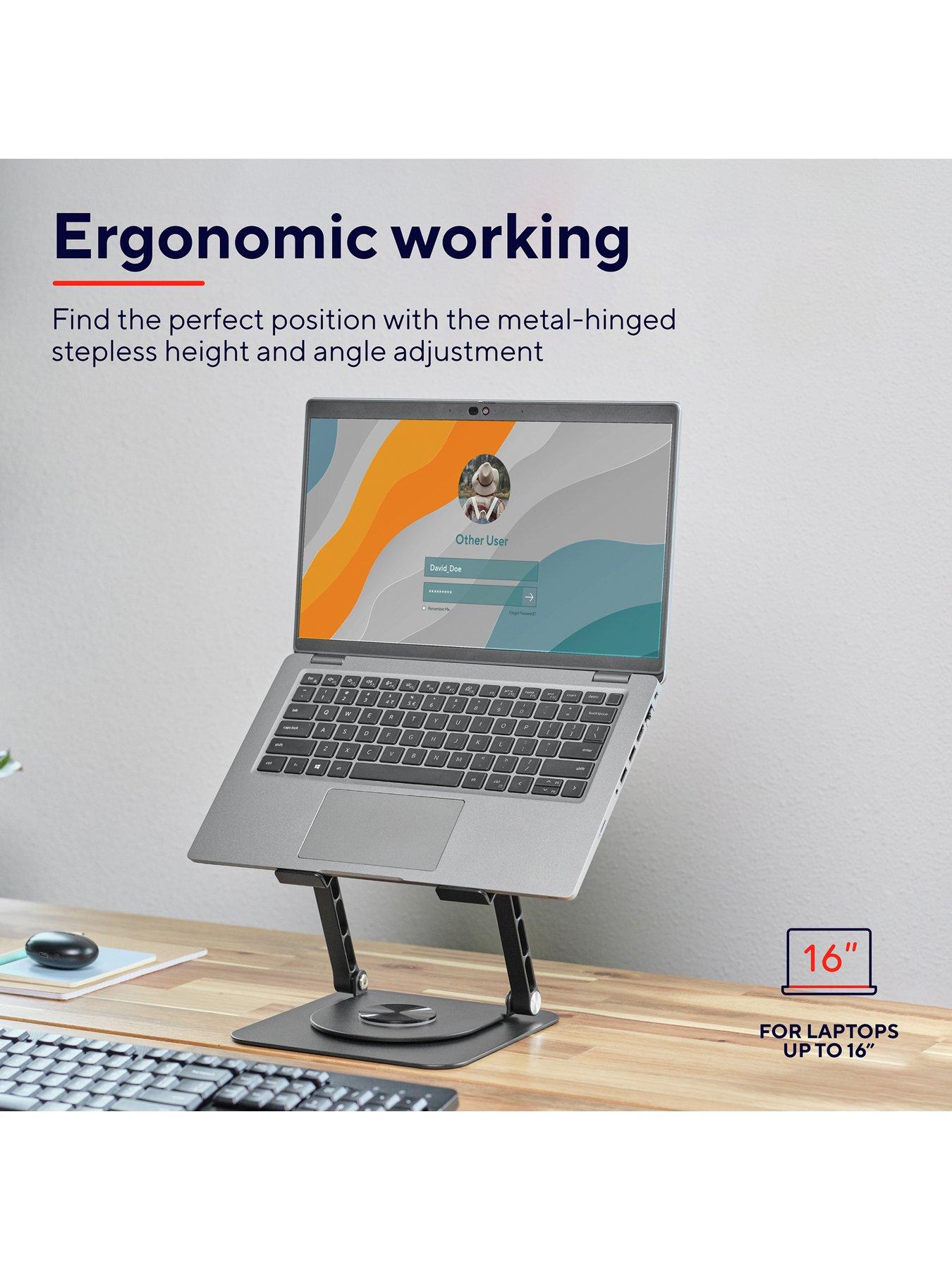 Image 2 of 7 of Trust Zeff Metal Laptop Riser - Ergonomic Desktop Stand